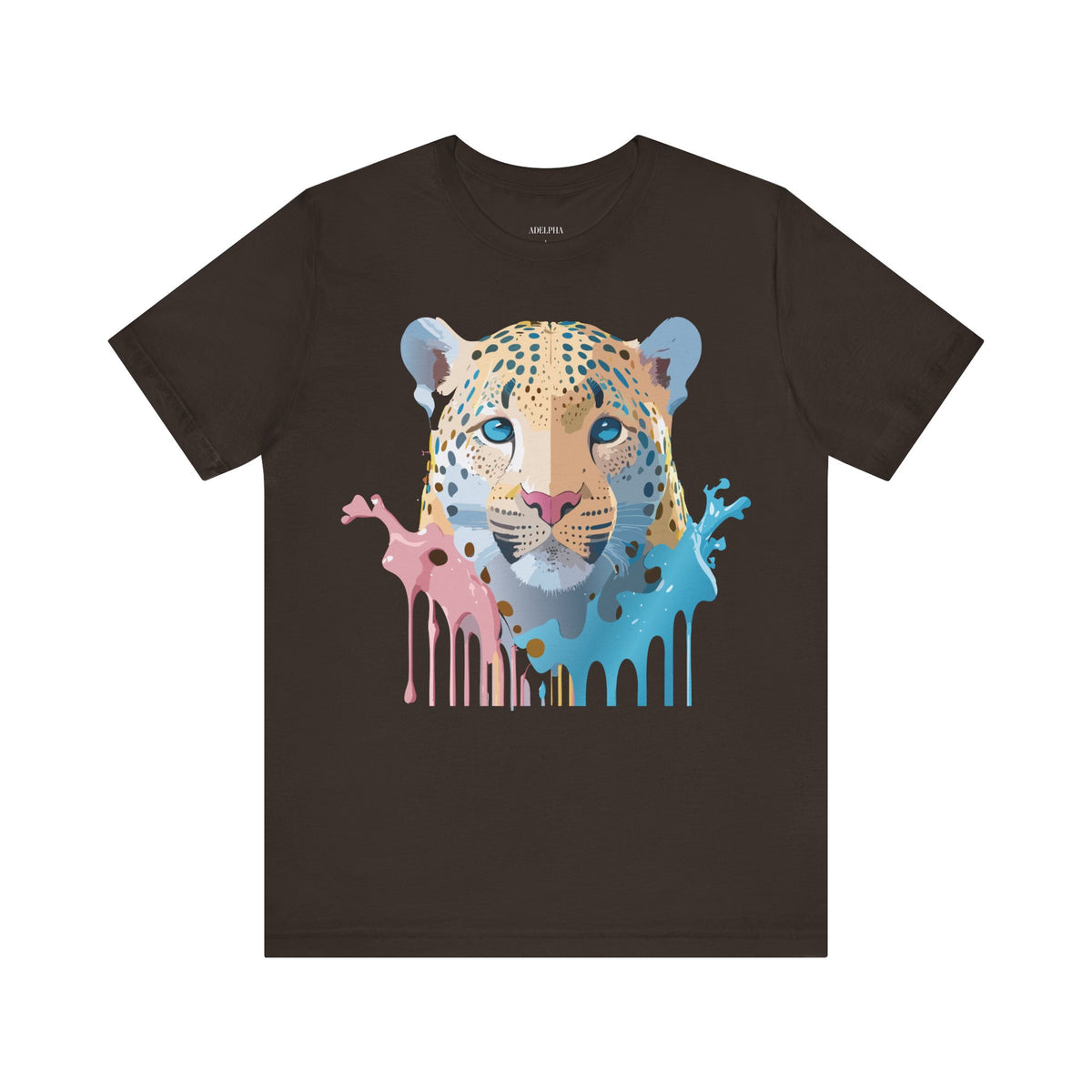 Cheetah Graphic Unisex Cotton Bella+Canvas Tee with Art Animal Design e304
