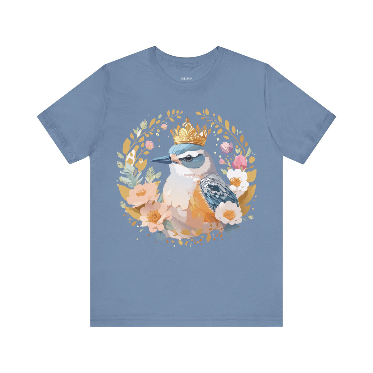 Medallion Graphic Unisex Cotton Bella+Canvas Tee with Floral Art Design m73