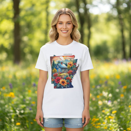 Arkansas Graphic Unisex Cotton T‑Shirt 2