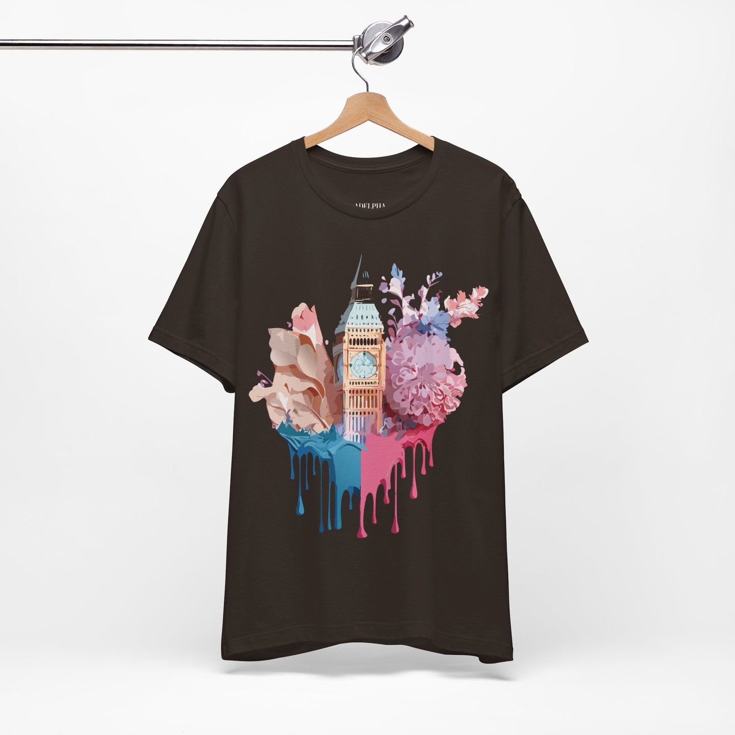 Adelpha Unisex London Tour Graphic Tee With Vintage Inspired Artwork Short Sleeve