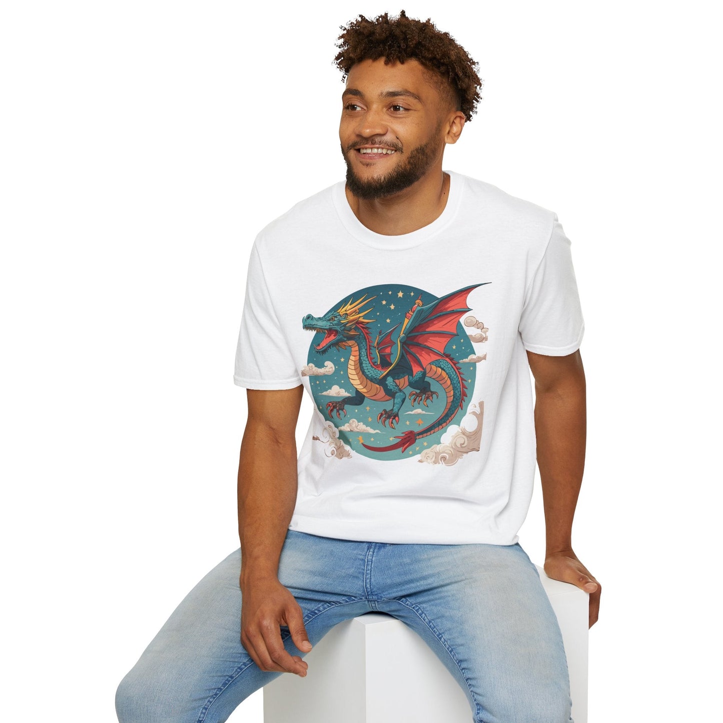 Dragon Graphic Unisex 100 Cotton Tee with Animal Artwork Design 20