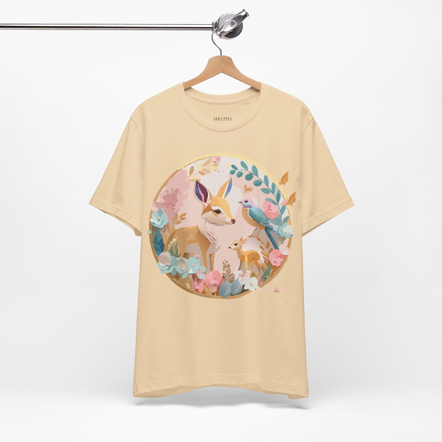 Adelpha Medallion Graphic T Shirt Unisex Short Sleeve Vintage Inspired Art Design Tee