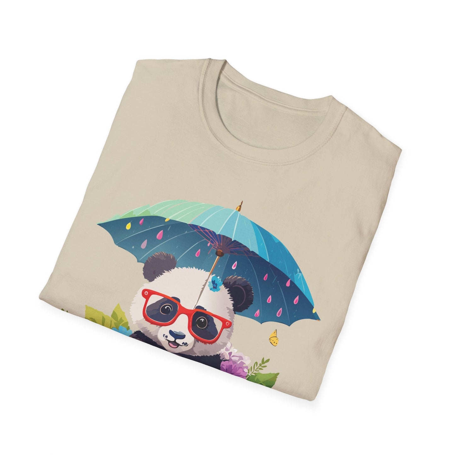 Panda Shirt Unisex Tee 100 Percent Ring Spun Cotton Softstyle Gildan 64000 Animal Print