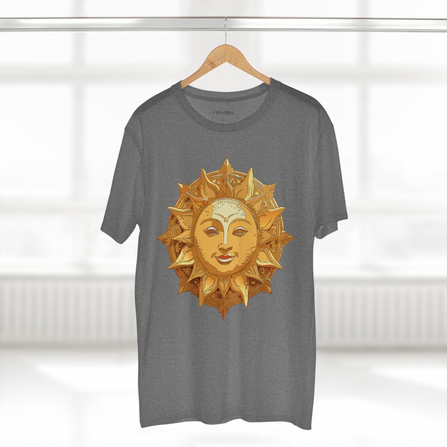 Gold Sun Graphic Unisex 100 Cotton T-Shirt with Golden Art Design 22