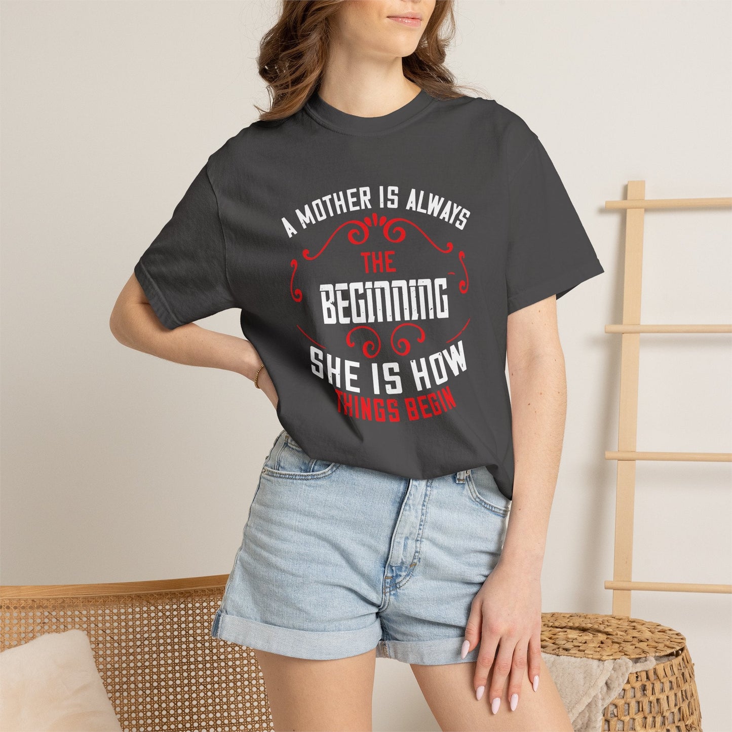 Mom T-shirt Mother Day Mama Tee Unisex Comfort Colors Garment-Dyed Cotton h53