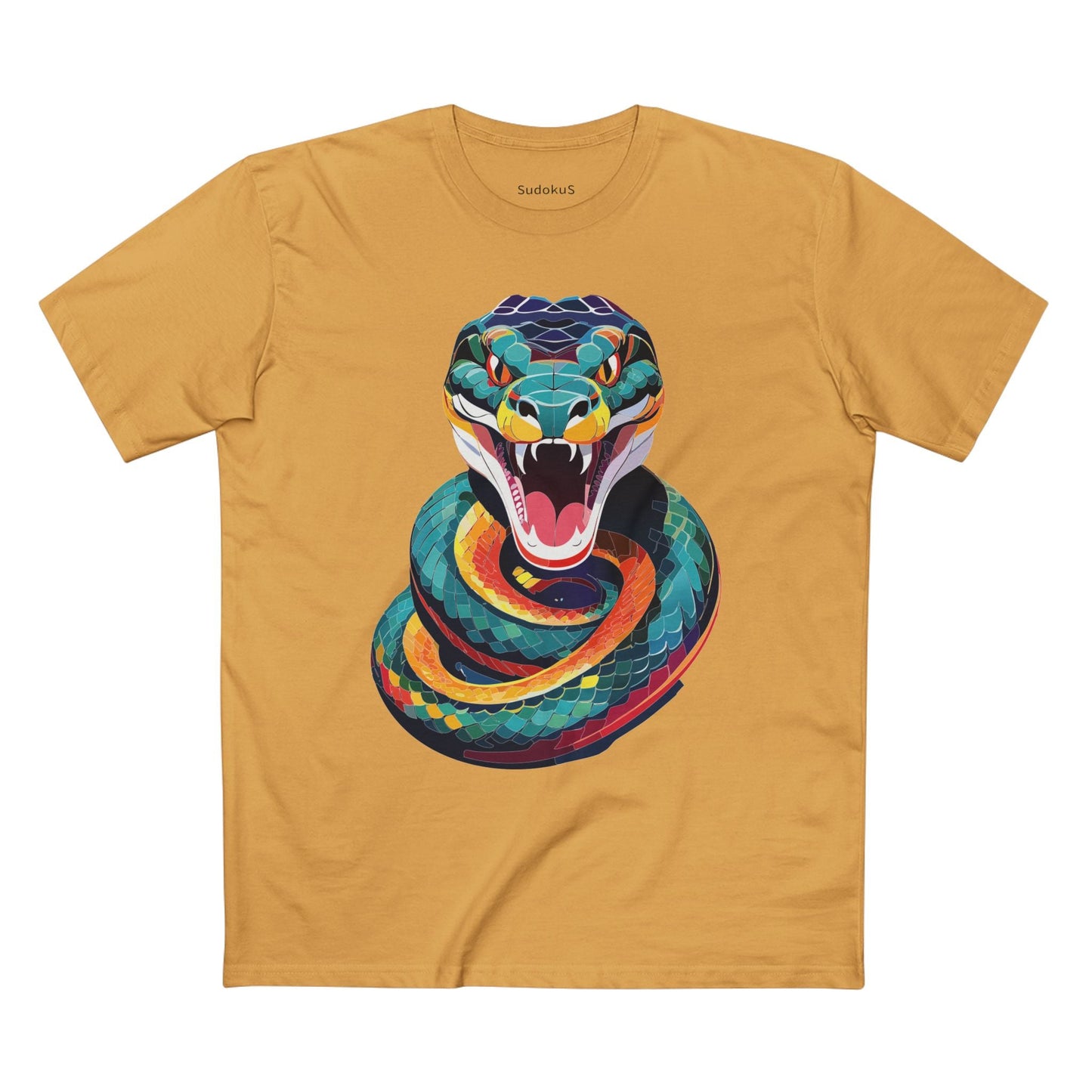 Snake Graphic Unisex 100 Cotton Staple Tee with Animal Design Artwork 2