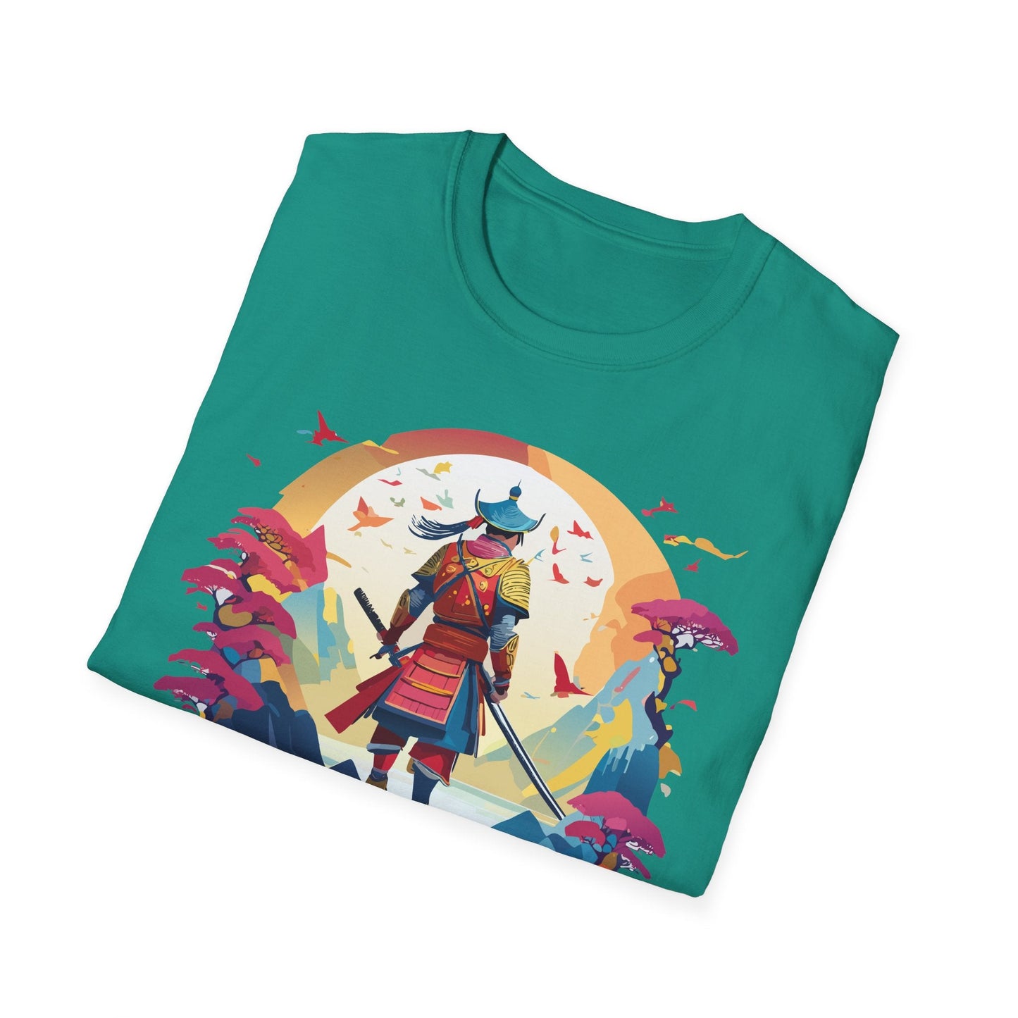 Samurai Shirt Unisex Tee Made With 100 Percent Ring Spun Cotton Soft Durable Comfort Gildan 64000