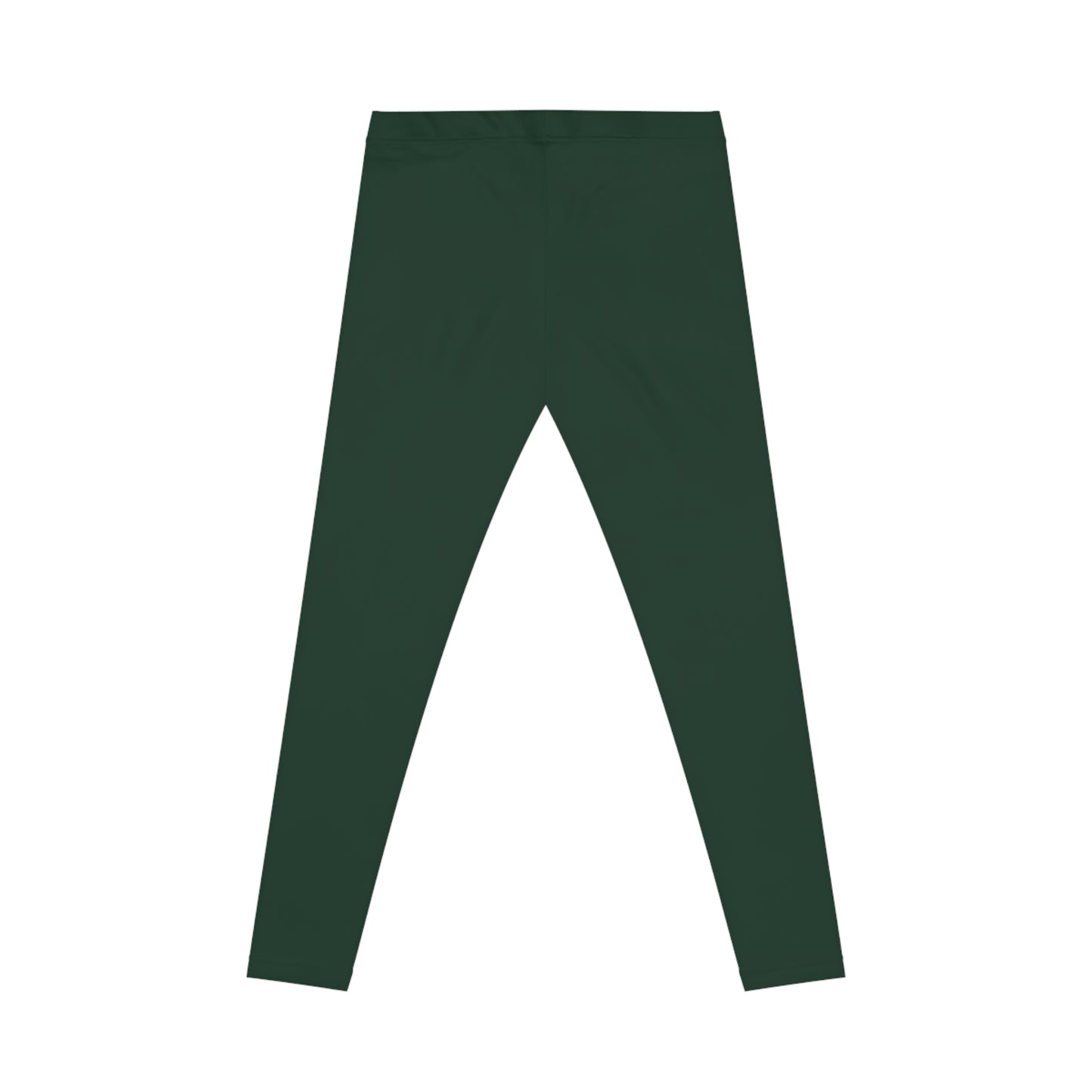 Evergreen Green Color Women's Poly-Span Casual Leggings XS-2XL