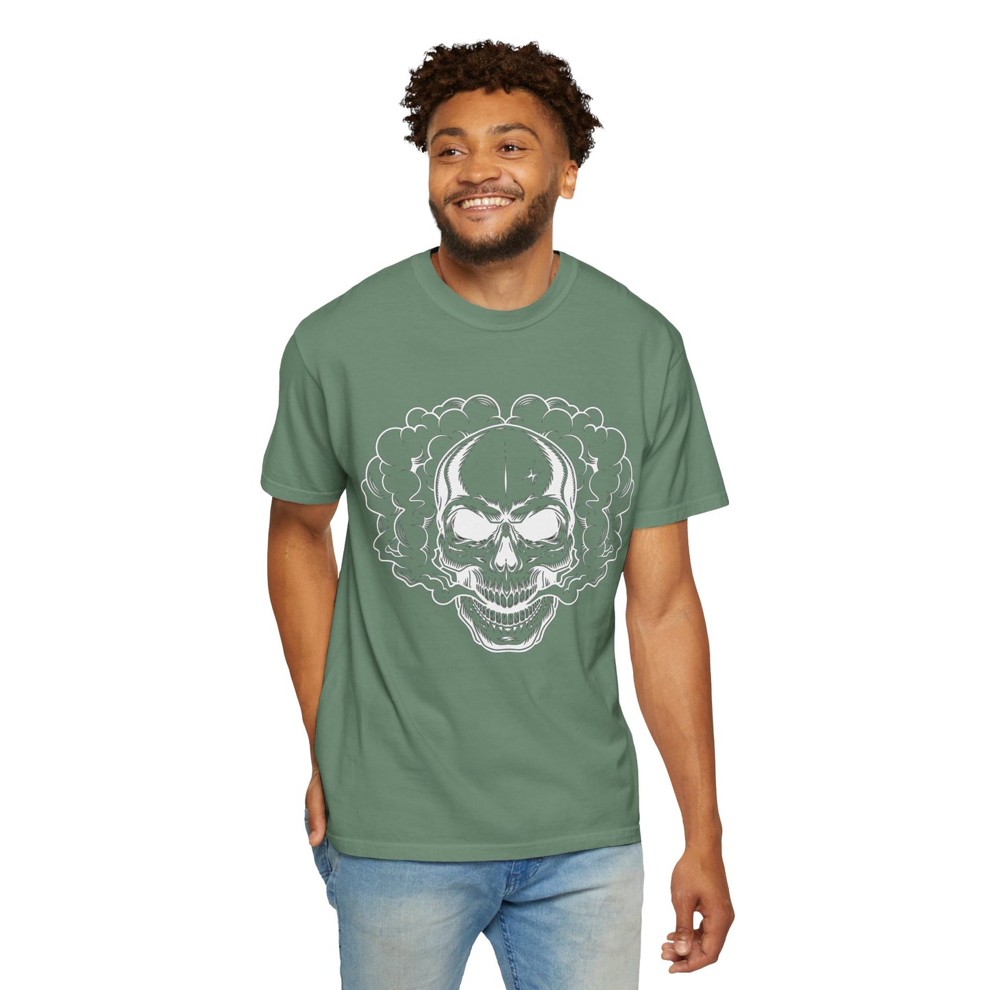 Unisex Cotton Tee Shirt with Skull