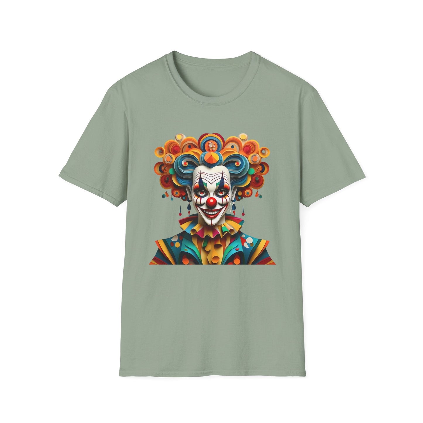 Unisex Clown T Shirt Funny Man Circus Shirt Softstyle Gildan 64000 Short Sleeve Tee