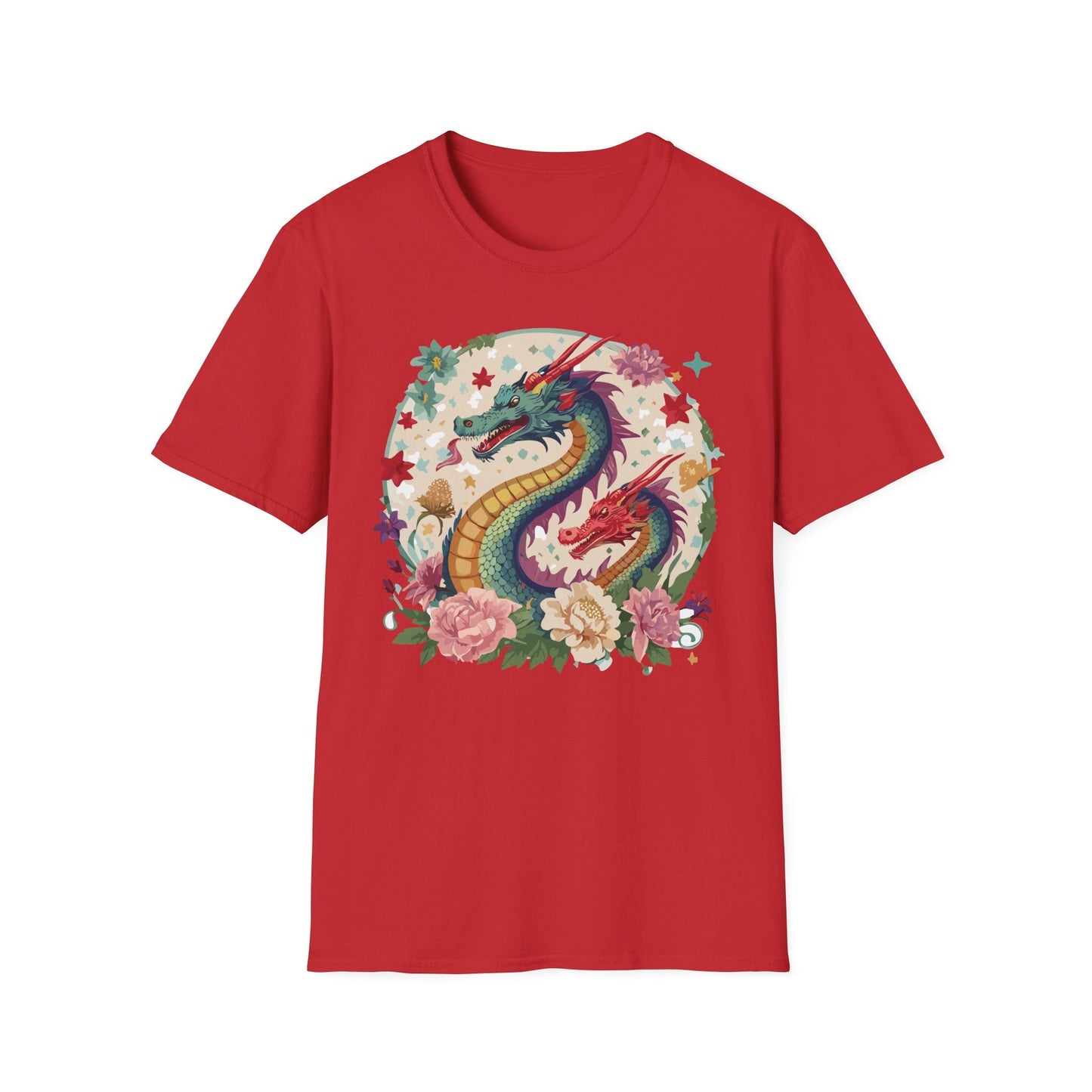 Dragon Graphic Unisex 100 Cotton Tee with Animal Artwork Design 6