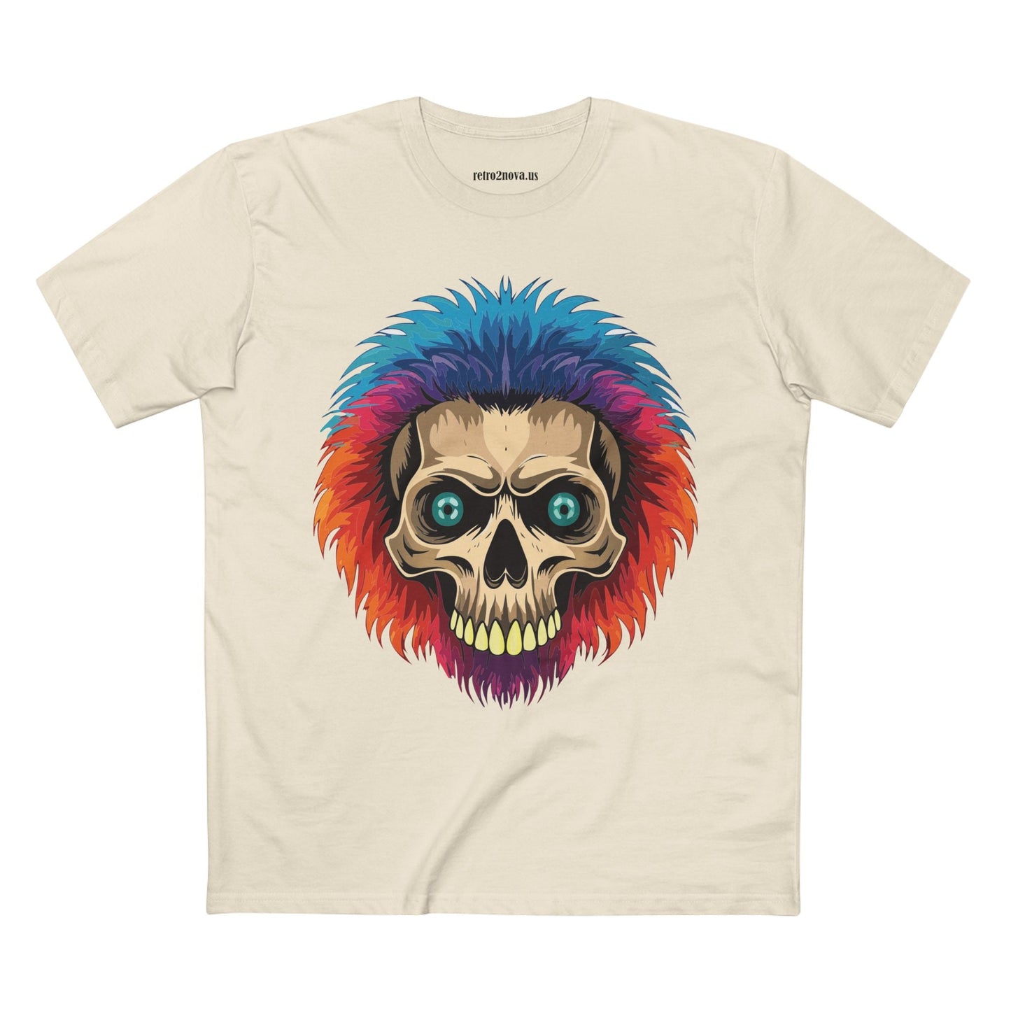 Retro2Nova Skull Shirt Unisex Skeleton Tee Premium Cotton Staple Tee With Original Art Design
