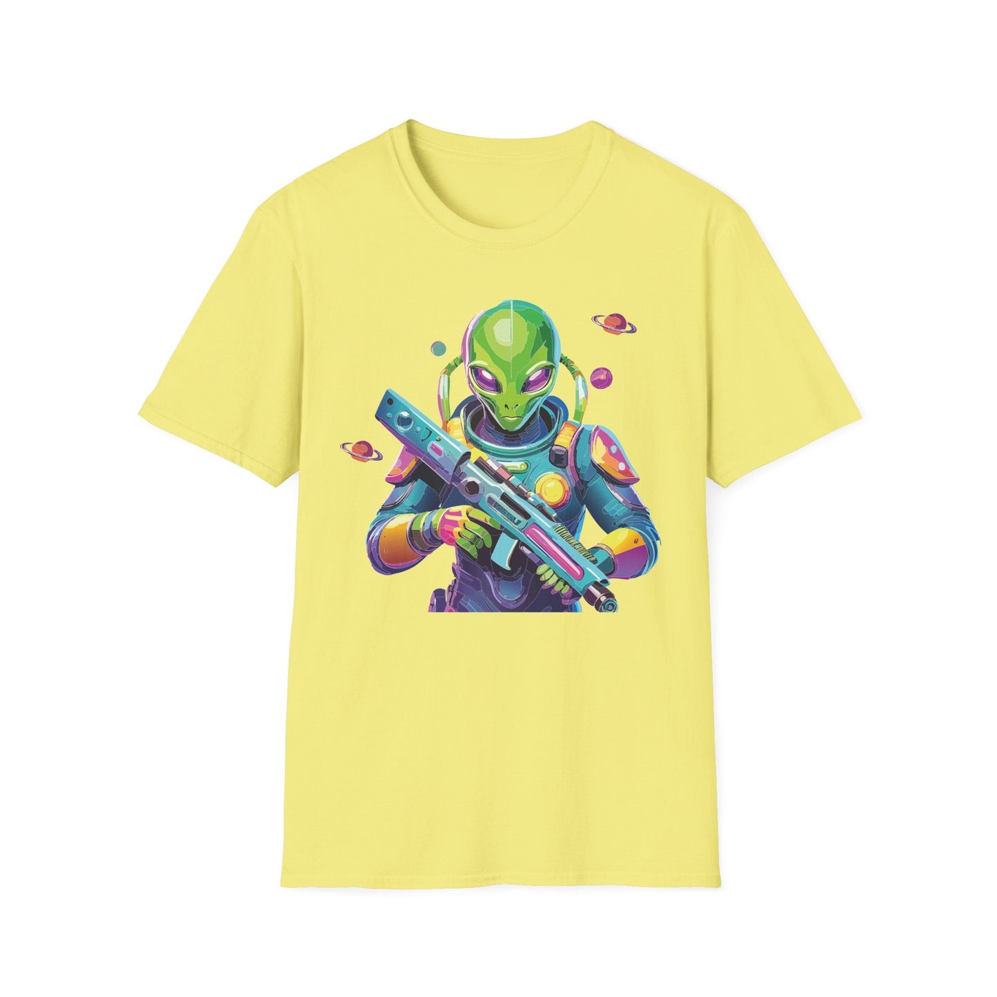 Alien Cosmos T Shirt Unisex Gildan Softstyle 64000 Art Design Tee For Everyday Comfort