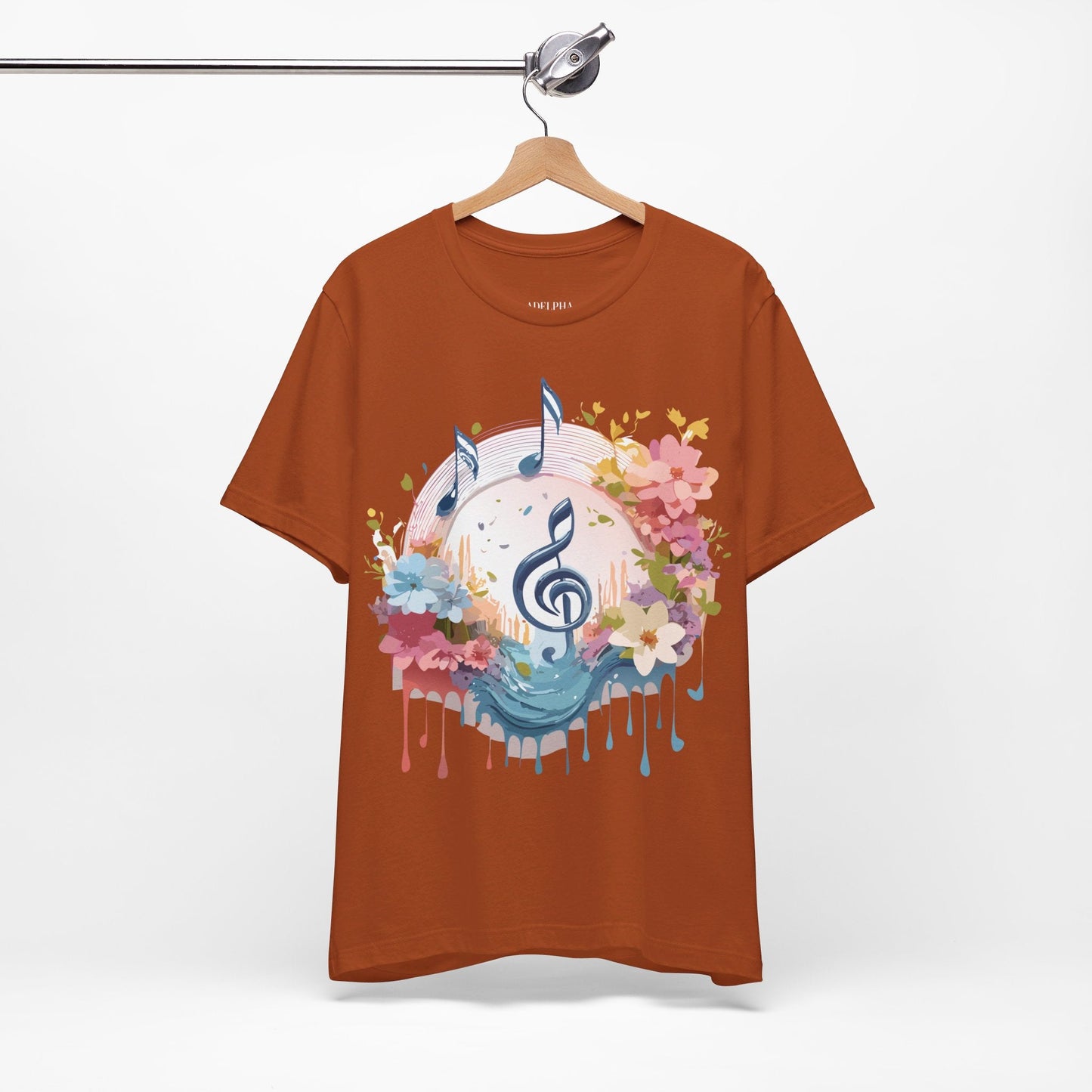 Adelpha Graphic Music T Shirt Unisex Jersey Short Sleeve Tee With Vintage Artwork