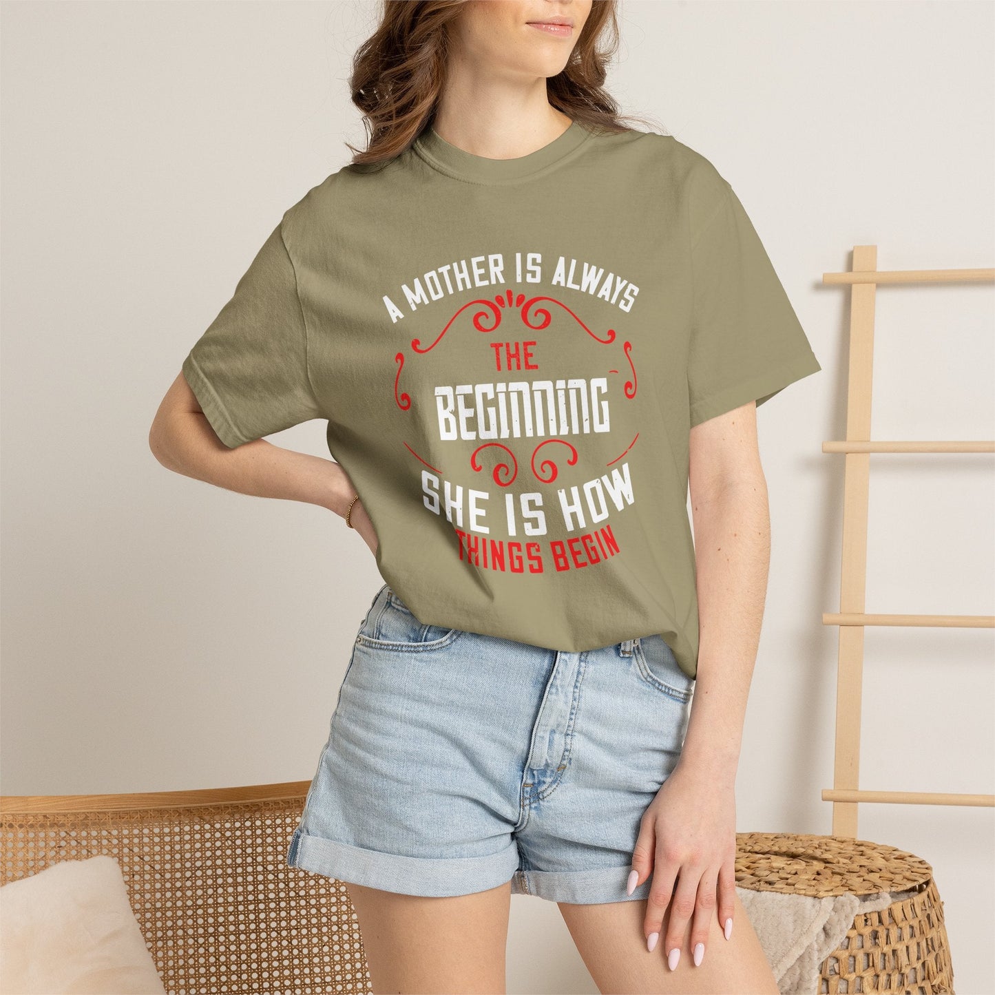 Mom T-shirt Mother Day Mama Tee Unisex Comfort Colors Garment-Dyed Cotton h53