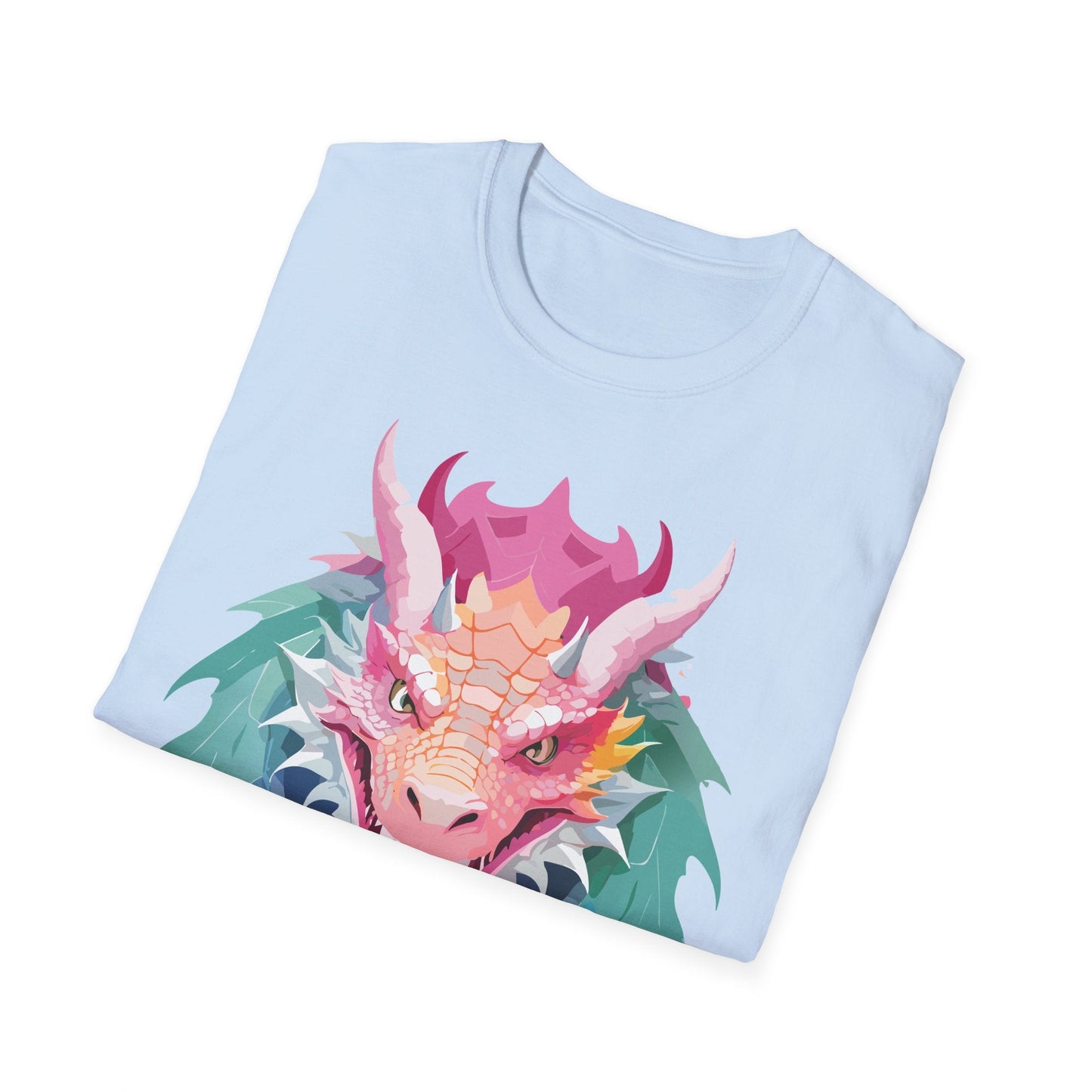 Dragon T Shirt Unisex Softstyle Cotton Tee With Animal Art Design Graphic Print Artwork