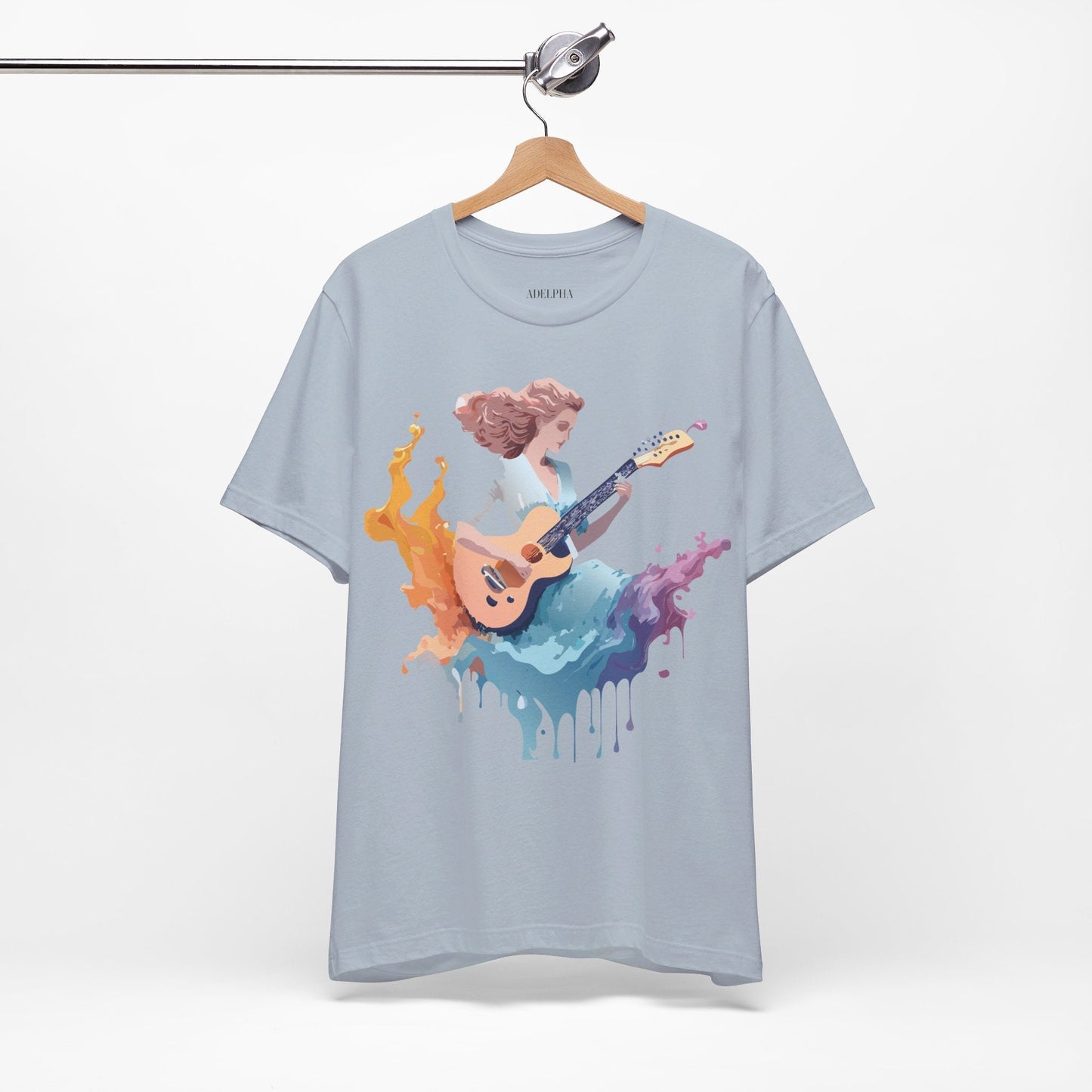 Music Graphic Unisex 100 Cotton Vintage Art with Musical Elements Tee 38