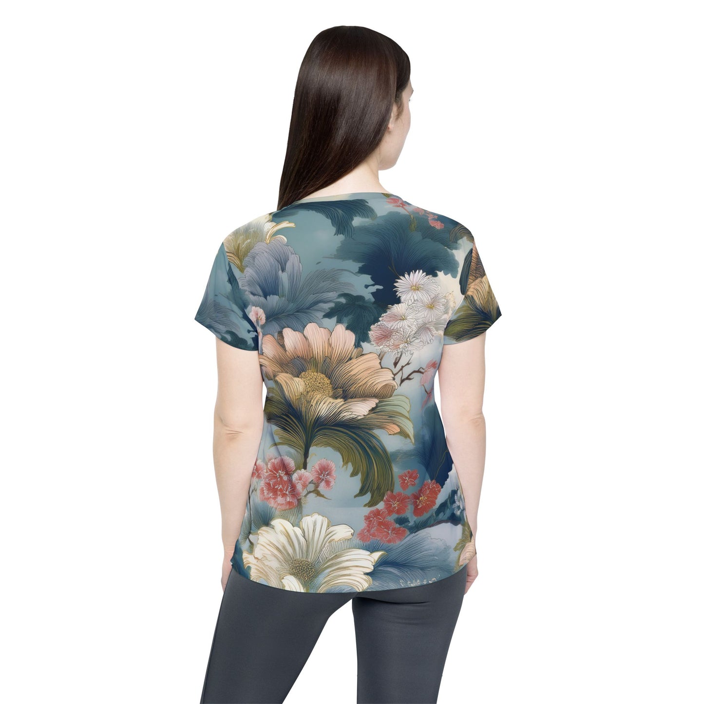 Women Poly Shirt with Floral Print F323