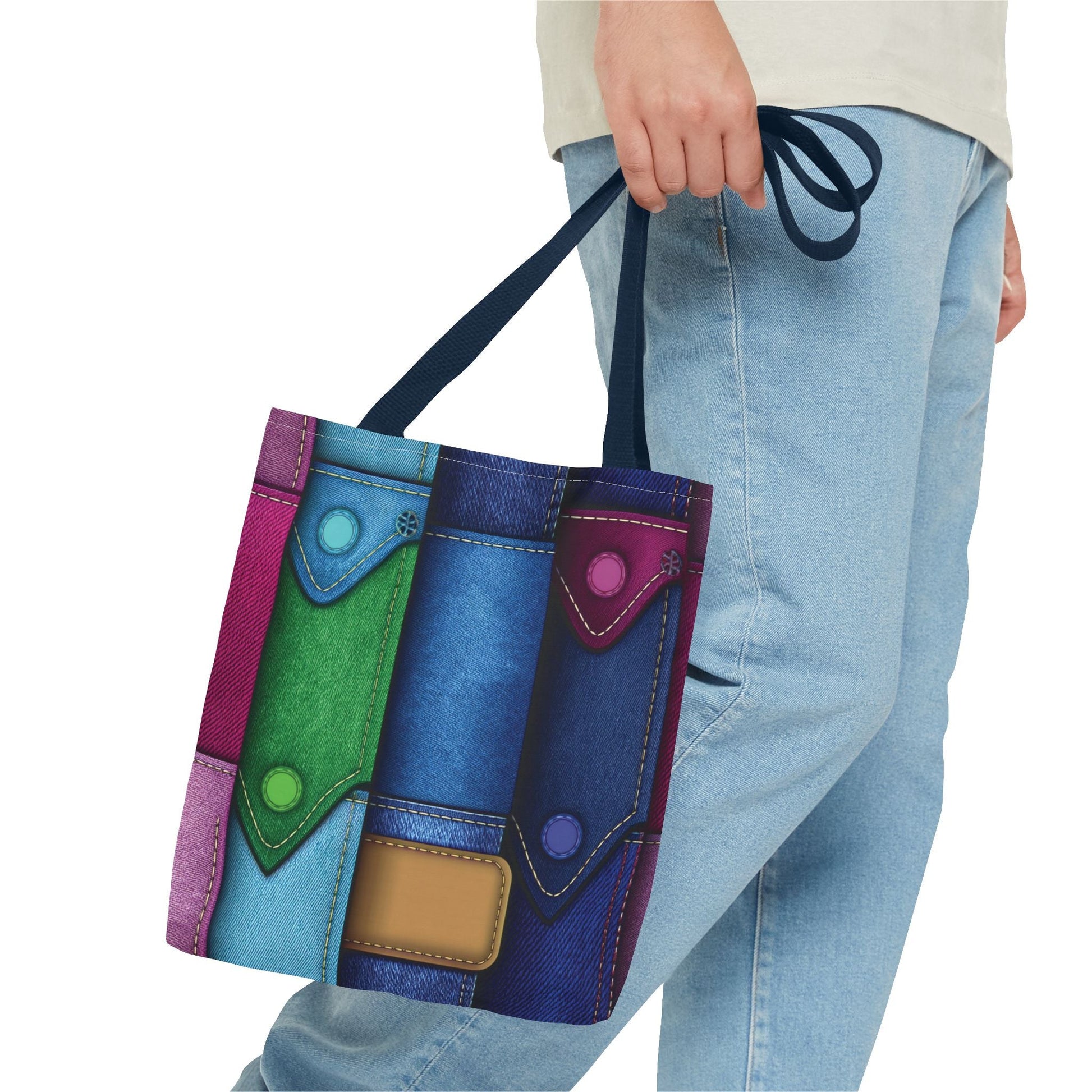 Denim Canvas Bag, Tote Bag Denim Printify