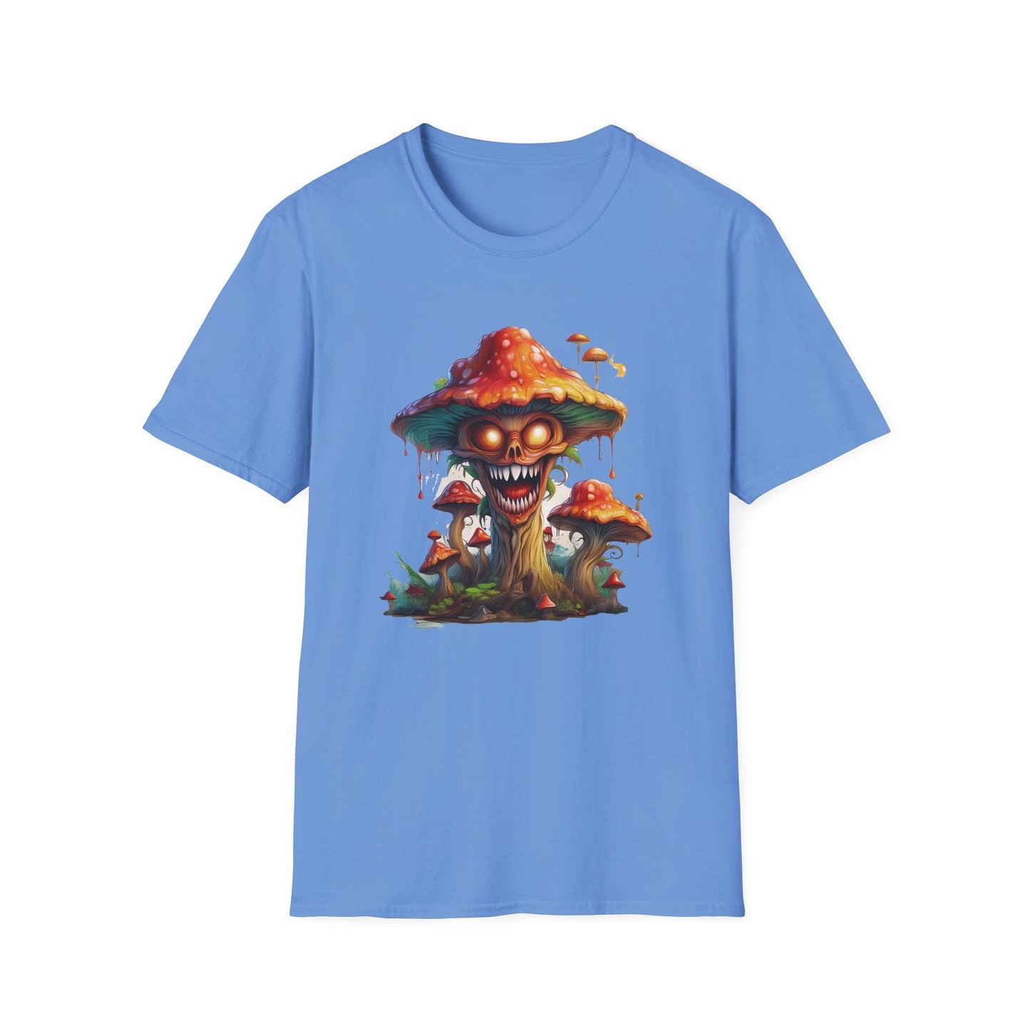 Mashroom Tee Shirt Unisex Softstyle 64000 100% Ring Spun Cotton with Funny Mushroom Artwork