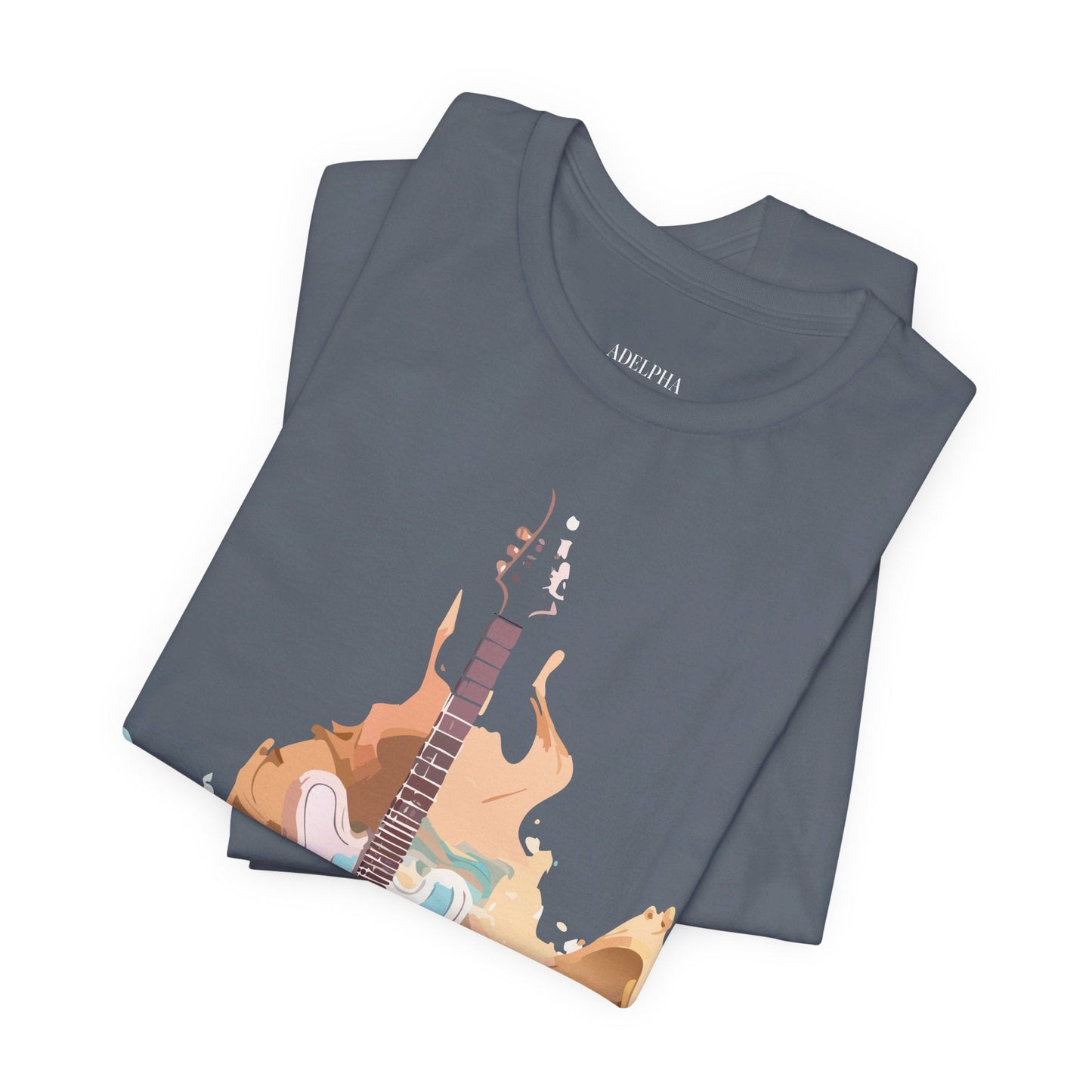Music Graphic Unisex 100 Cotton Vintage Art with Musical Elements Tee 51