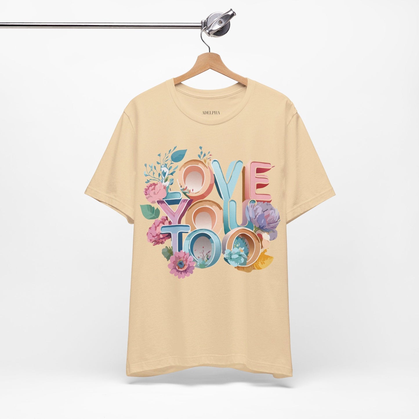 Valentine Day Graphic Unisex 100 Cotton Vintage Artwork with Love and Flower Design Tee 39