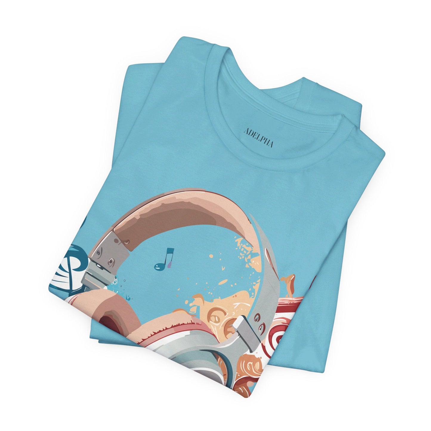 Music Graphic Unisex 100 Cotton Vintage Art with Musical Elements Tee 97