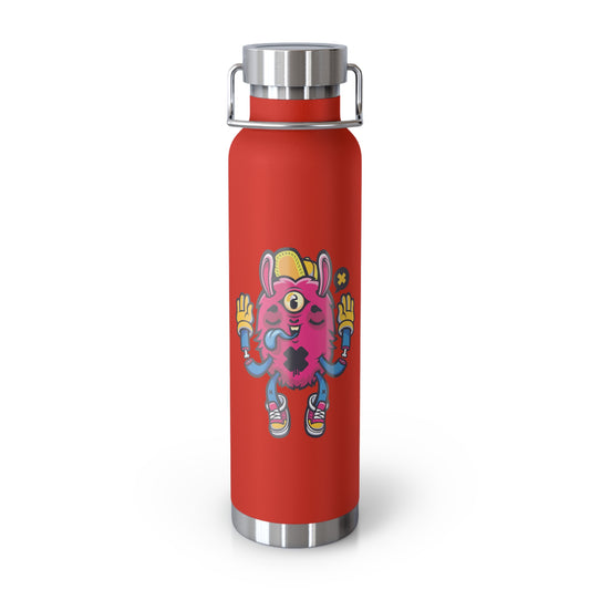 22oz Copper Insulated Water Bottle with Cartoon Design - CV65