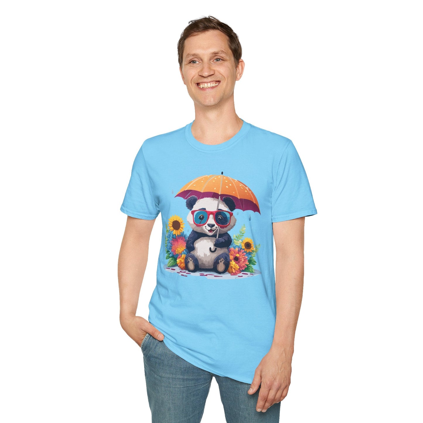 Panda Shirt Unisex Panda Tee Animal Graphic T Shirt Softstyle 64000 Cotton Breathable Everyday