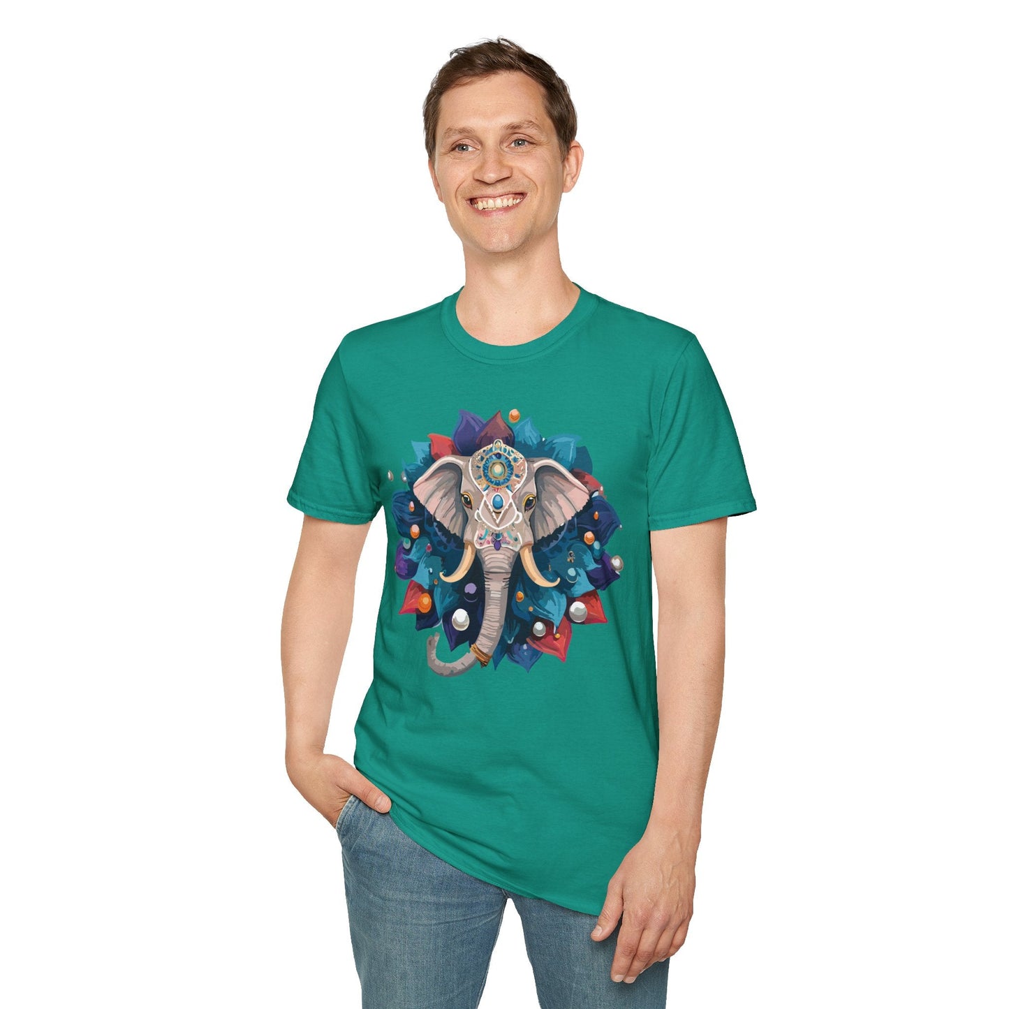 Elephant T Shirt Unisex Softstyle 64000 Short Sleeve Cotton Tee Comfortable Everyday Wear