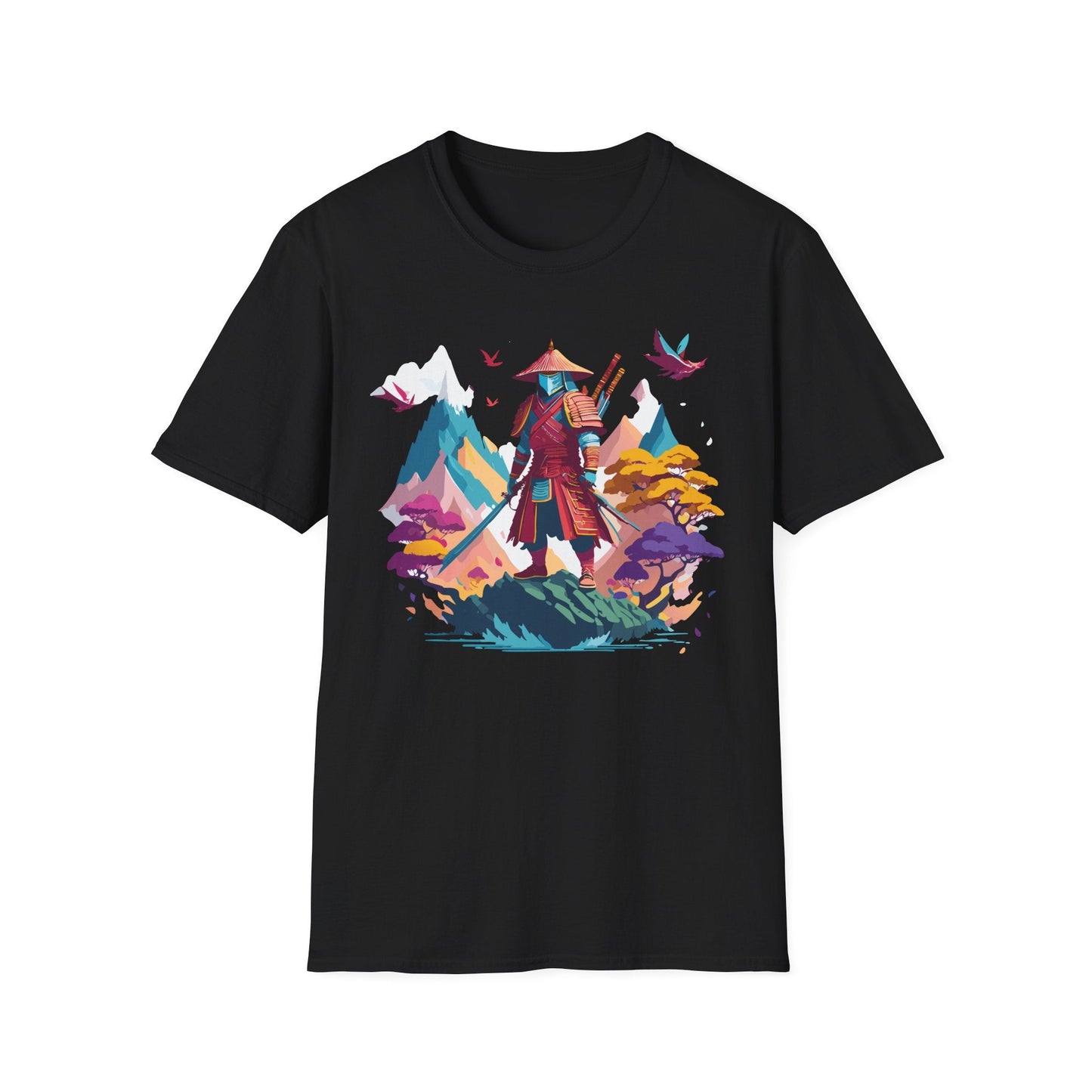 Samurai Shirt Unisex Samurai Tee Short Sleeve Gildan Softstyle 64000 100 Percent Ring Spun Cotton