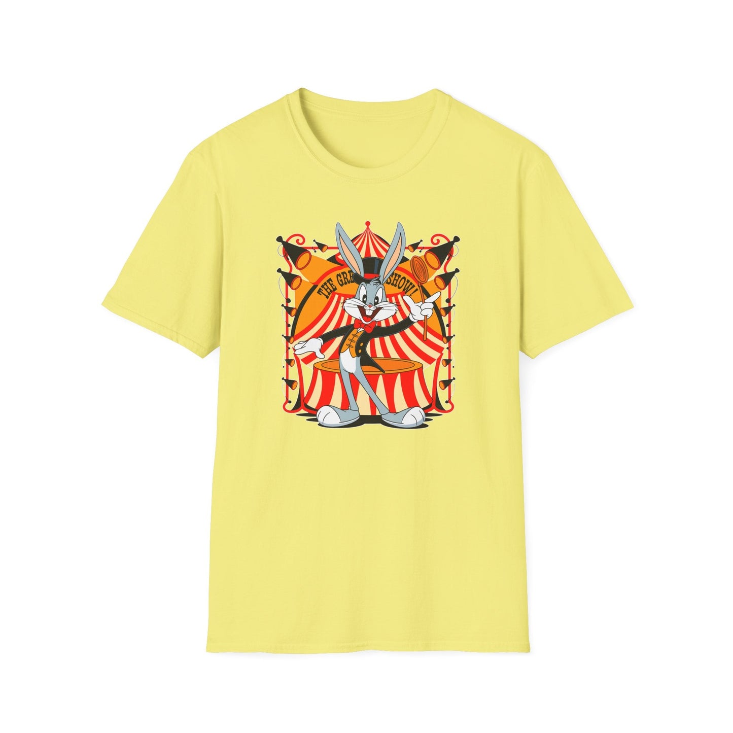 Bugs Bunny Unisex Shirt Gildan Softstyle Tee Cartoon Graphic Design 100 Percent Cotton