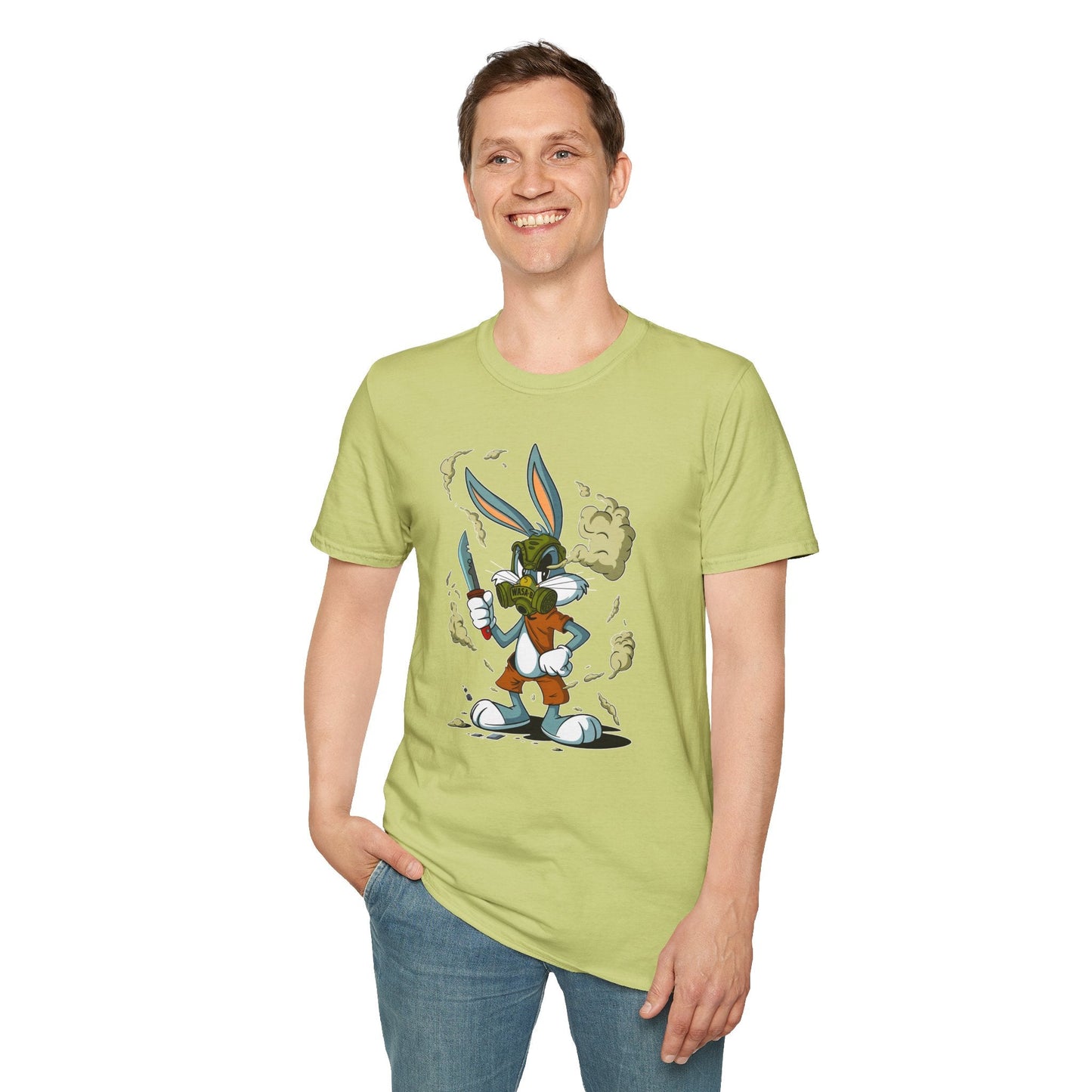 Bugs Bunny T Shirt Unisex Cartoon Graphic Tee Softstyle Gildan 64000 Short Sleeve