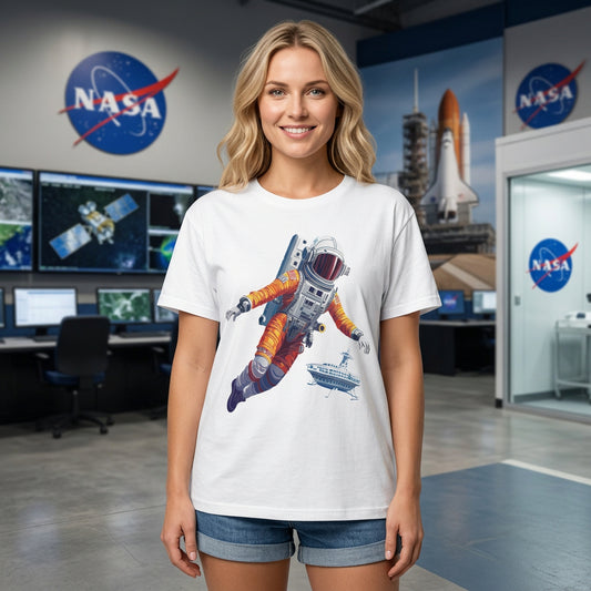 Cosmos Astronaut Graphic Tee Staple Unisex 100 Cotton Tee Shirt - CS-21