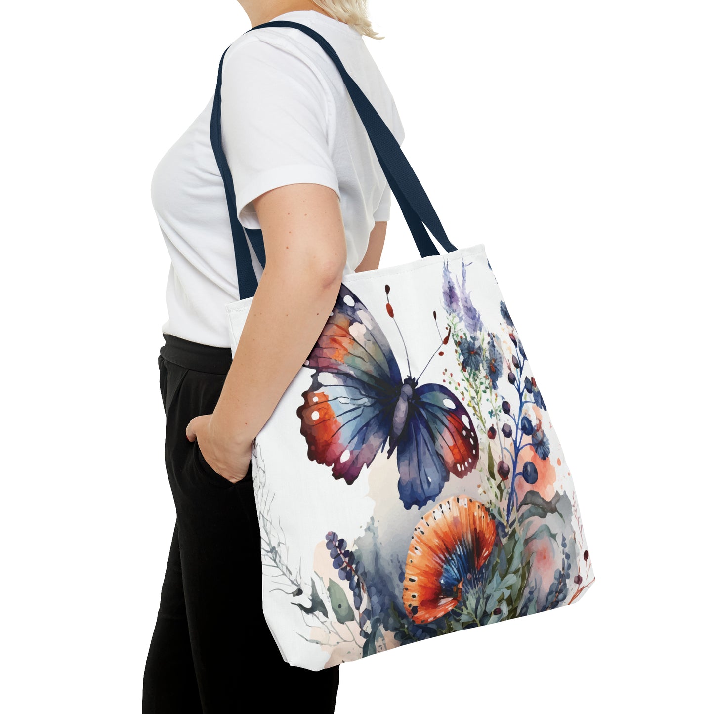 Canvas Bag with Butterfly Prints