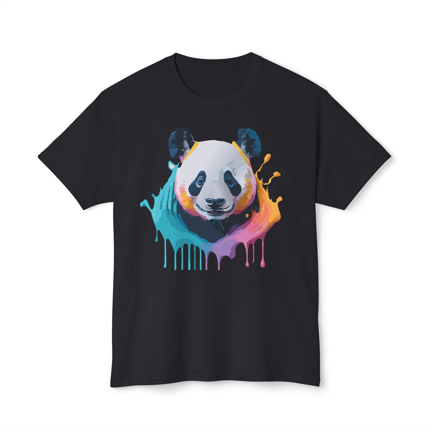 Unisex HD Cotton Panda T Shirt With Full Color Panda Art Print Made In USA Premium Fit For All Sizes