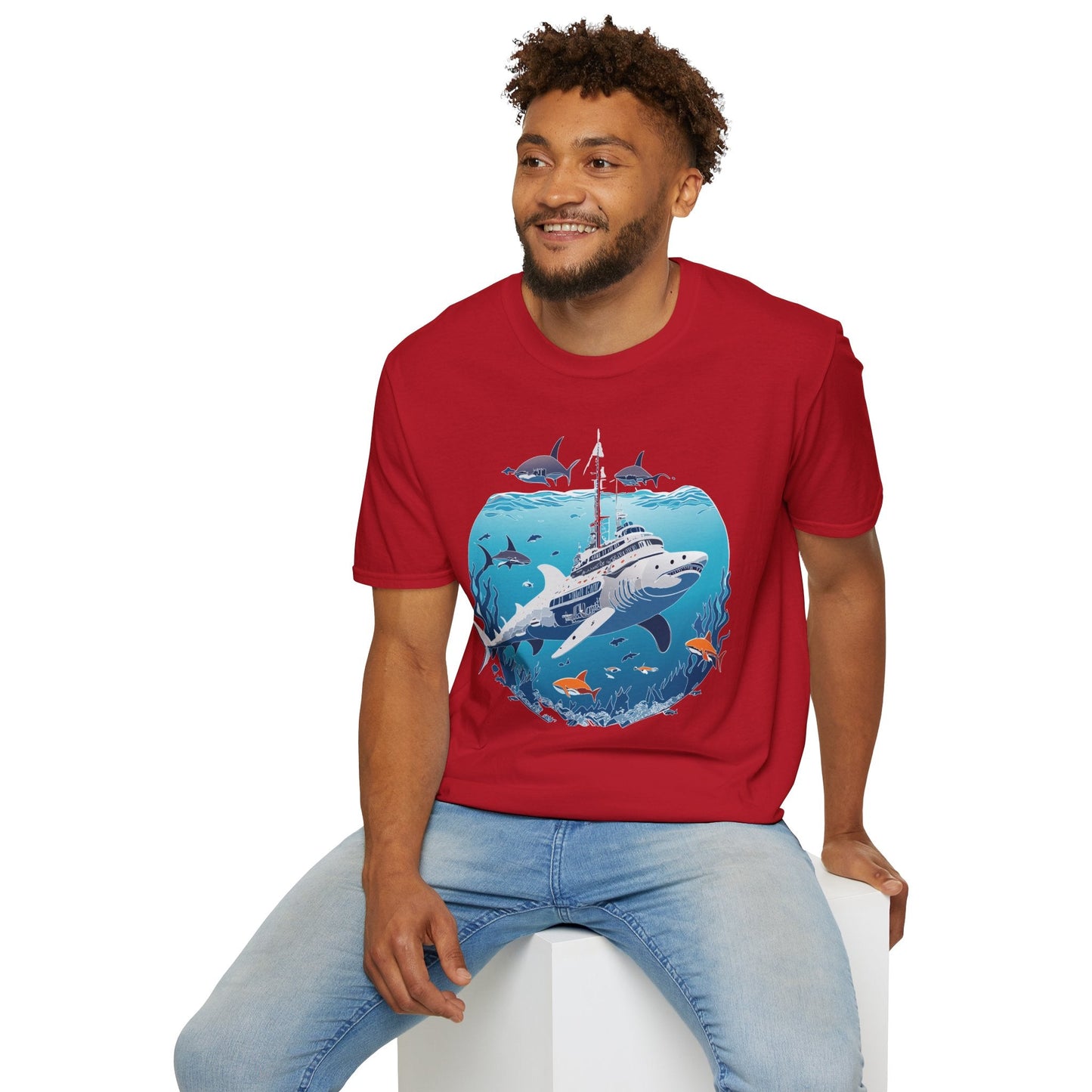 Ocean Graphic Unisex Softstyle Cotton Tee 6