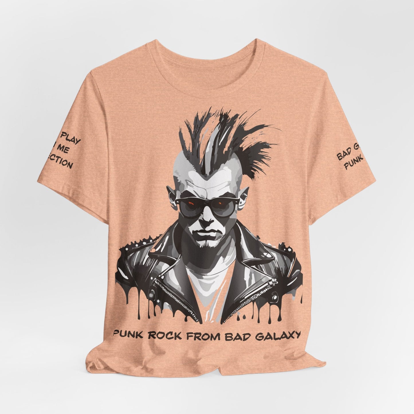 Punk Rock Tee Shirt From Bad Galaxy Made To Order 100 Percent Cotton With Eco Friendly Inks