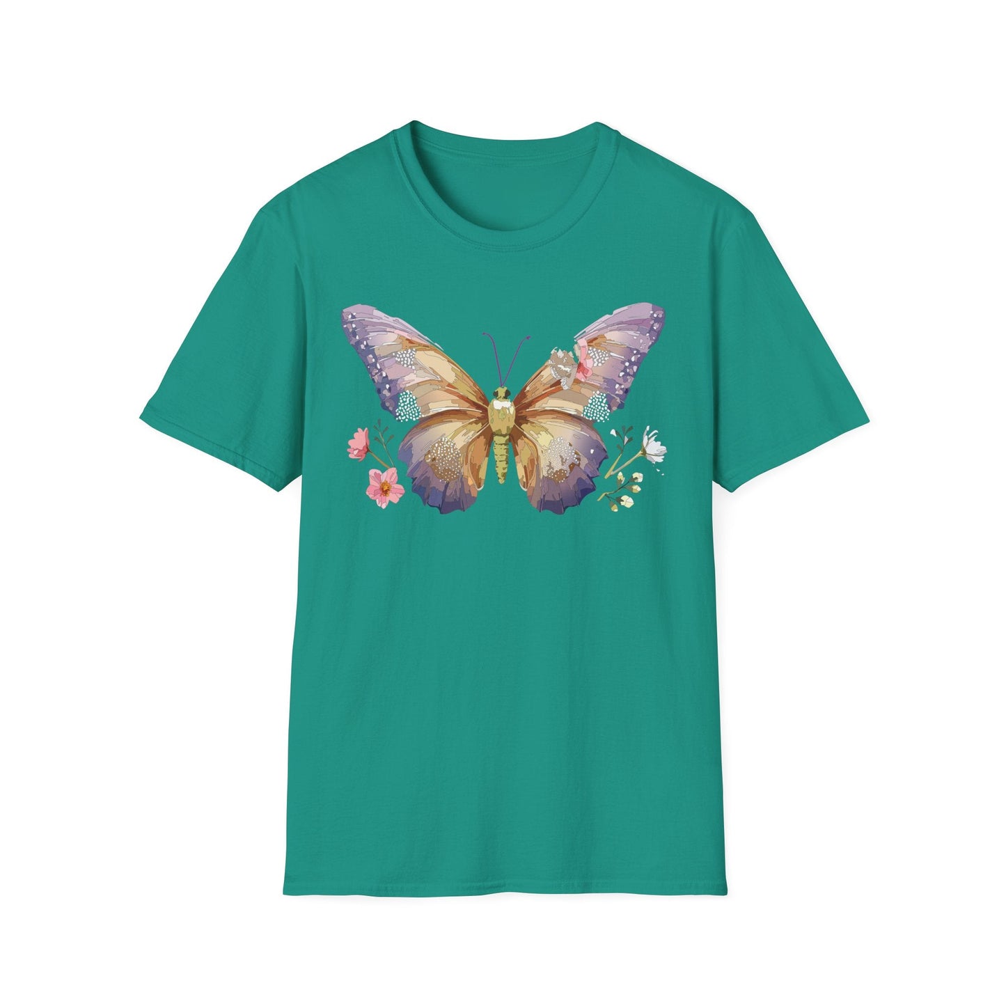 Monarch Butterfly Shirt Unisex Short Sleeve Tee Gildan Softstyle 64000 100 Percent Ring Spun Cotton