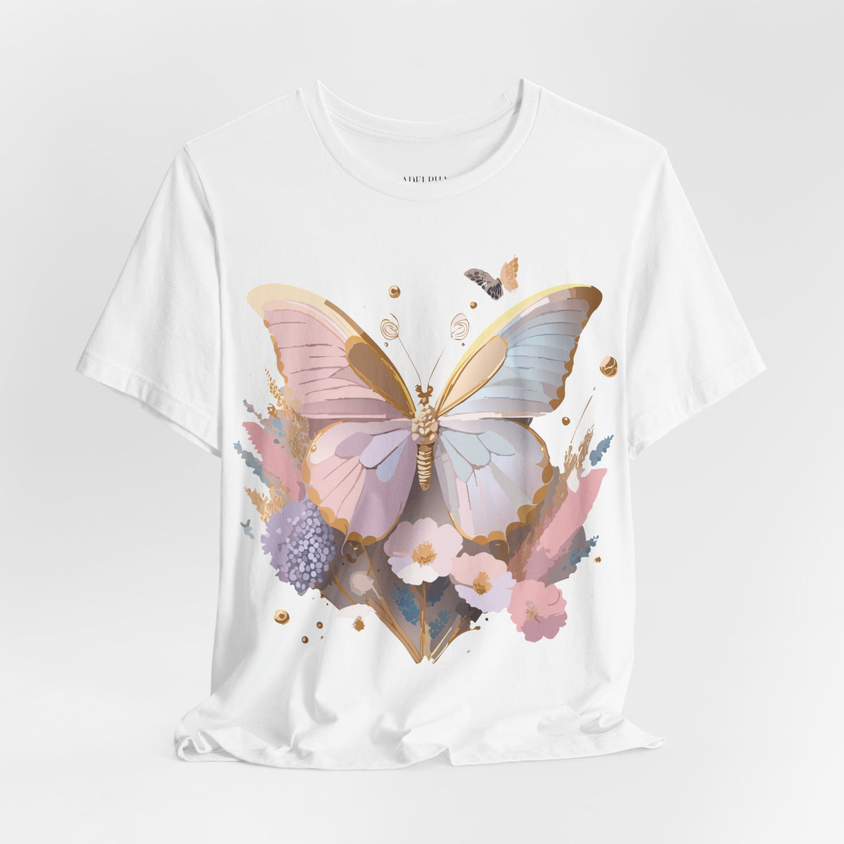 Butterfly Graphic Unisex Cotton Bella+Canvas Tee with Art Design n99