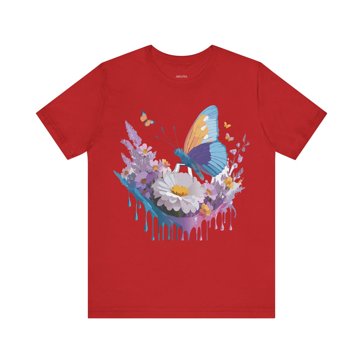 Butterfly Graphic Unisex Cotton Bella+Canvas Tee with Art Design n55