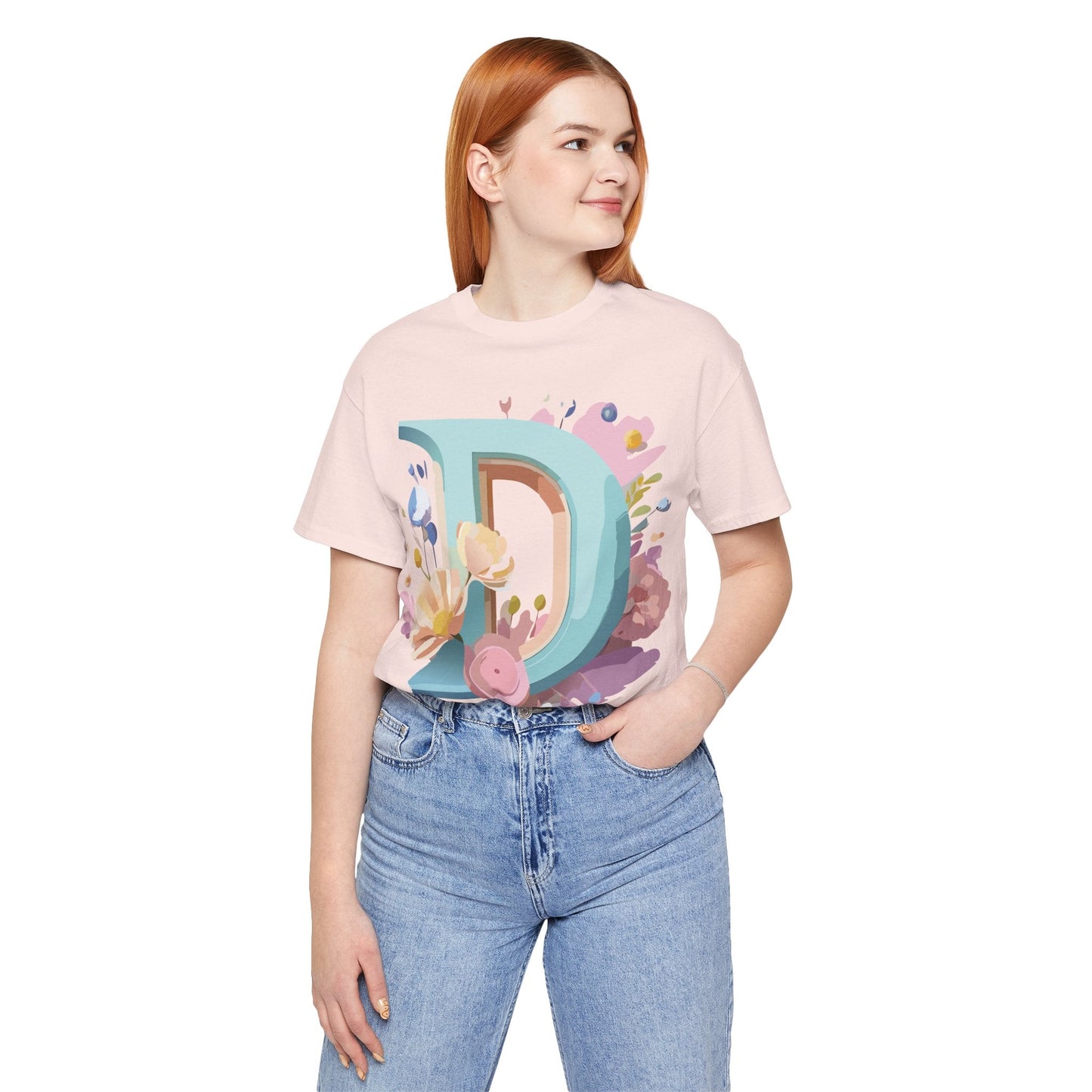 Letter D Shirt Graphic Tee Unisex Vintage Inspired Art Design Adelpha Premium Collection