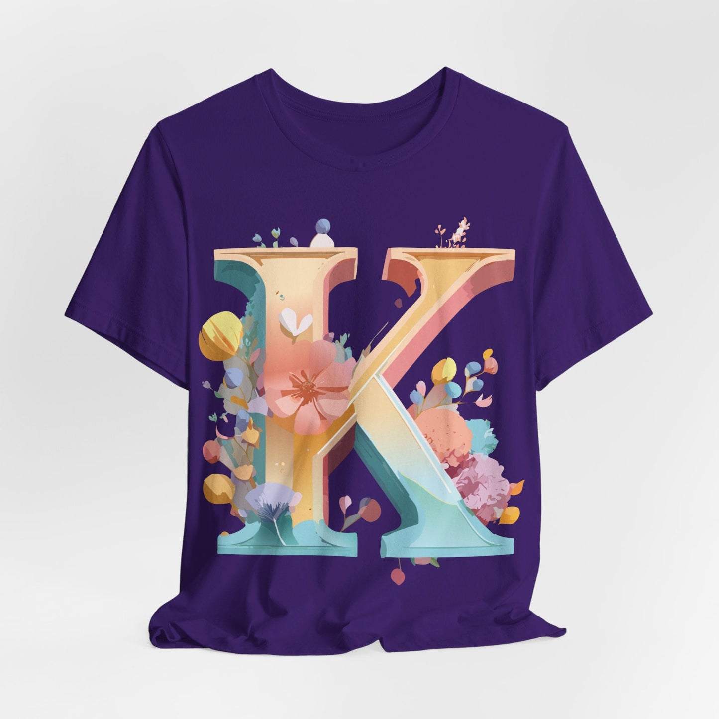 Unisex Letter K Graphic Tee By Adelpha Vintage Inspired Artwork Short Sleeve Shirt