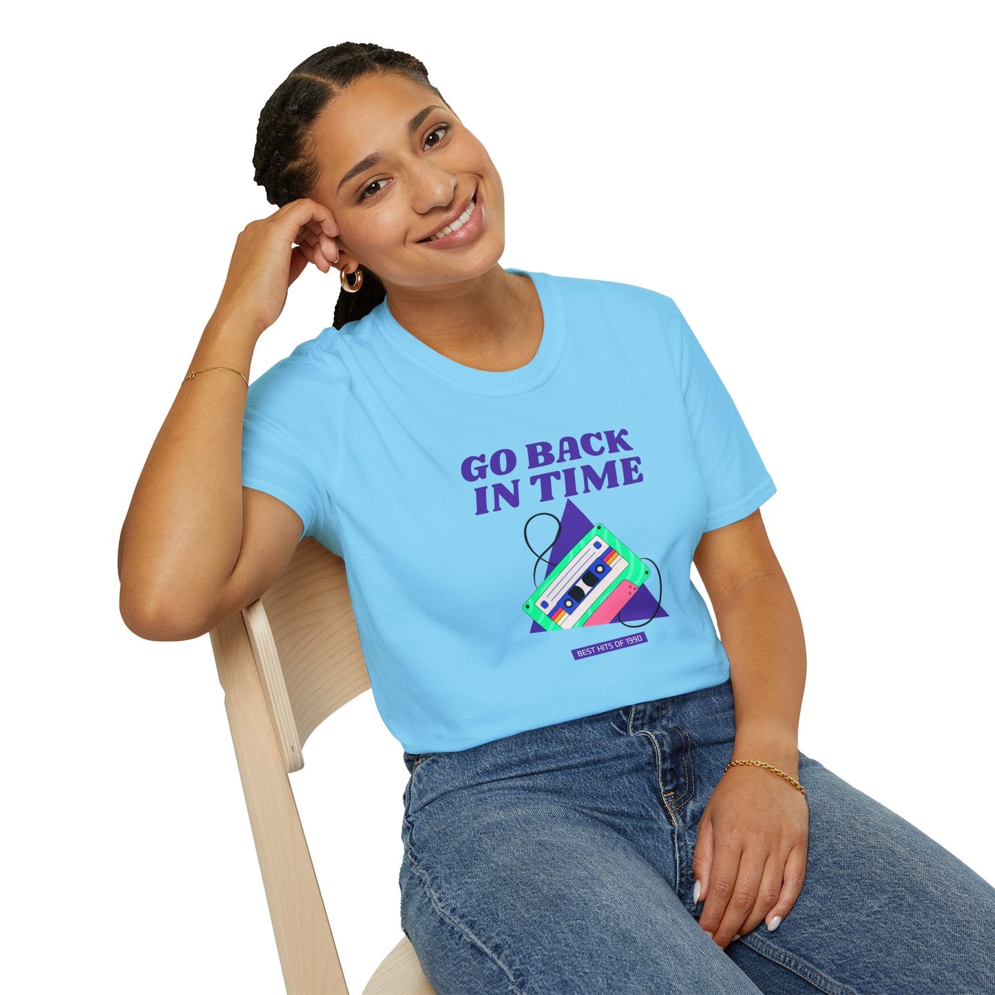 Retro Go Back In Time Cassette T-Shirt Unisex Cotton