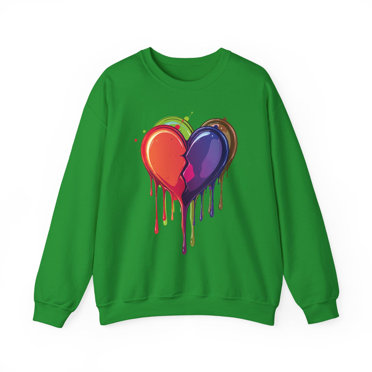 Heart Graphic Valentine's Day Sweatshirt Unisex 50/50 Cotton-Poly Sweatshirt w19