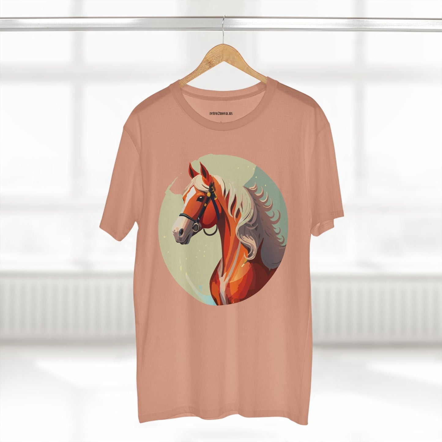 Unisex Premium Cotton Staple Tee With Original Horse Shirt Art Design For Animal Lovers Breathable Comfort Retro2Nova