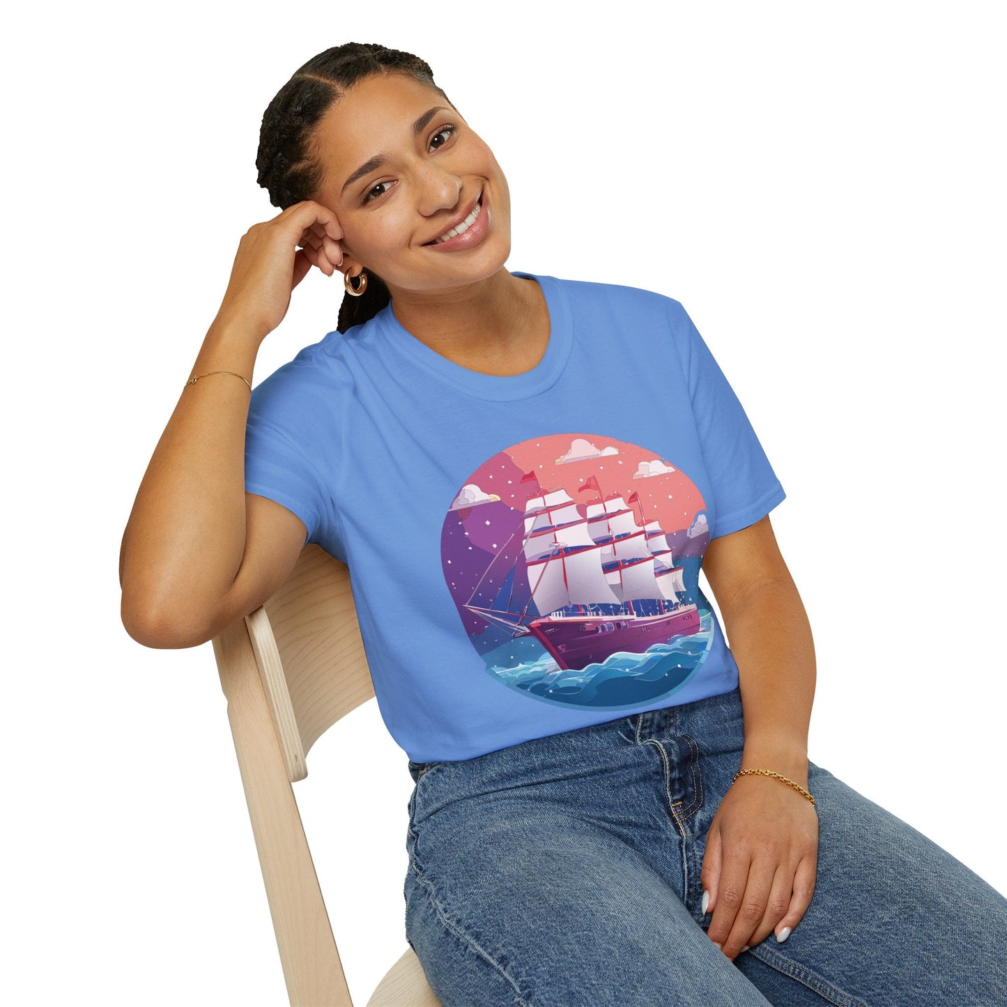 Unisex Gildan Softstyle 64000 T Shirt Ship Frigate Vessel Tee For Maritime Enthusiasts