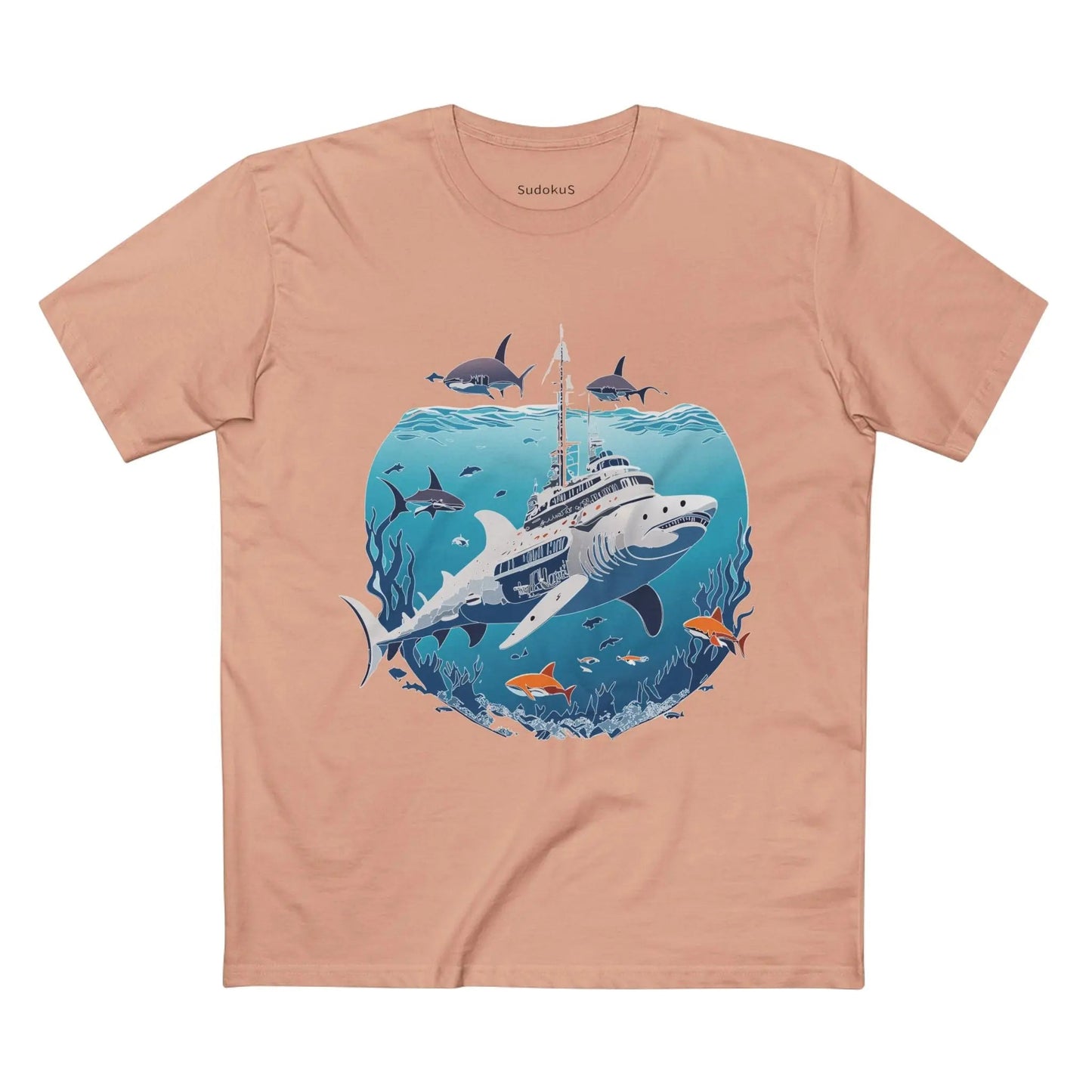 Ocean Coast Graphic Unisex 100 Cotton Staple Tee 8