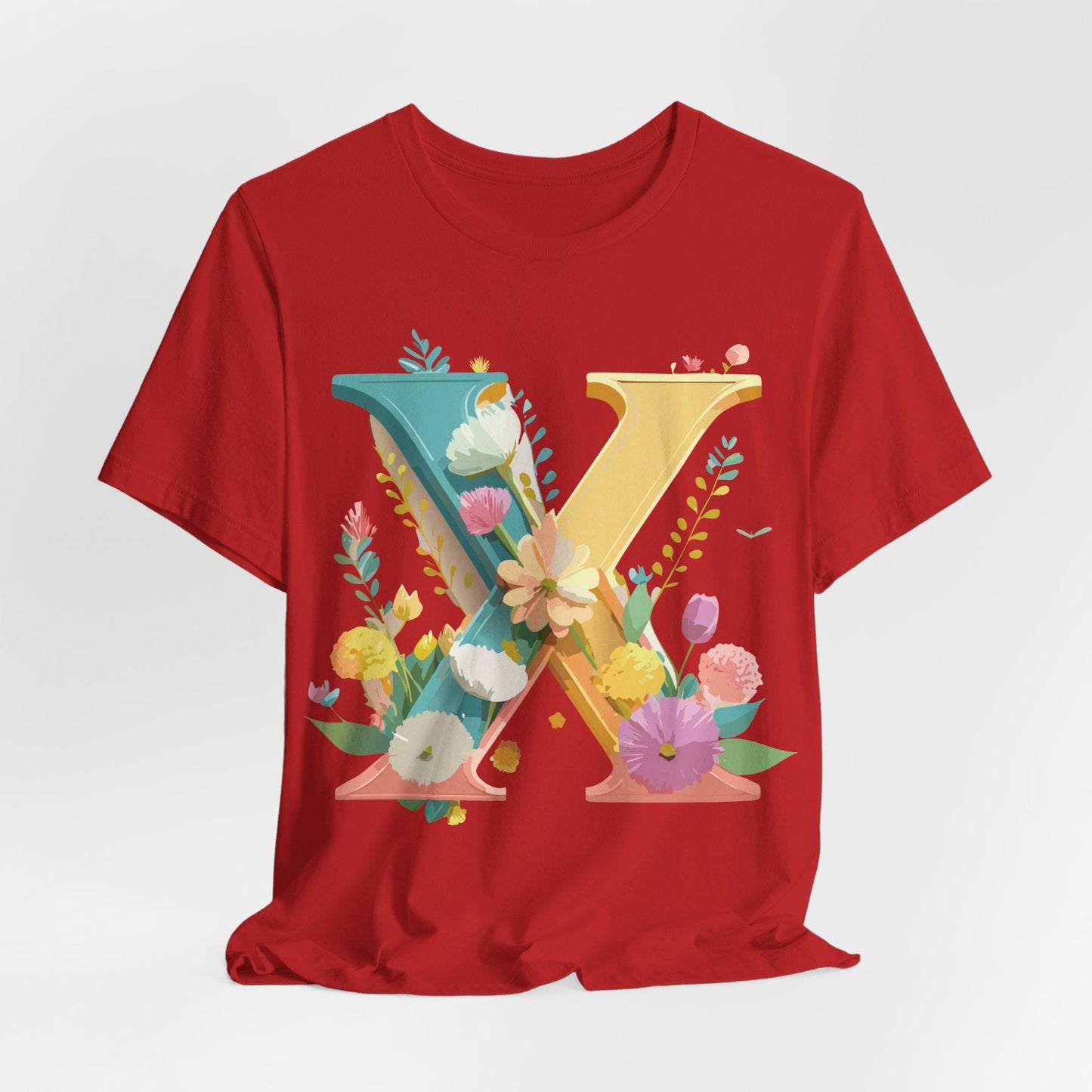 Letter X Shirt Unisex Graphic Tee Adelpha Vintage Inspired Artwork Short Sleeve Edition