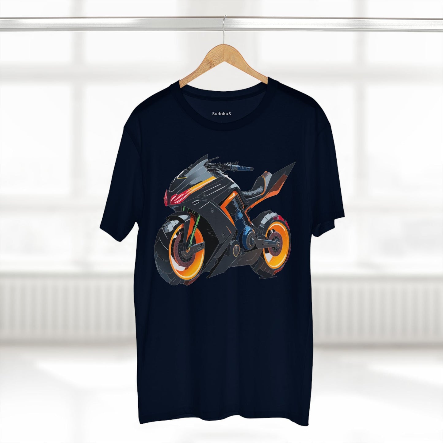 Moto Bike Graphic Unisex 100 Cotton Staple Tee 10